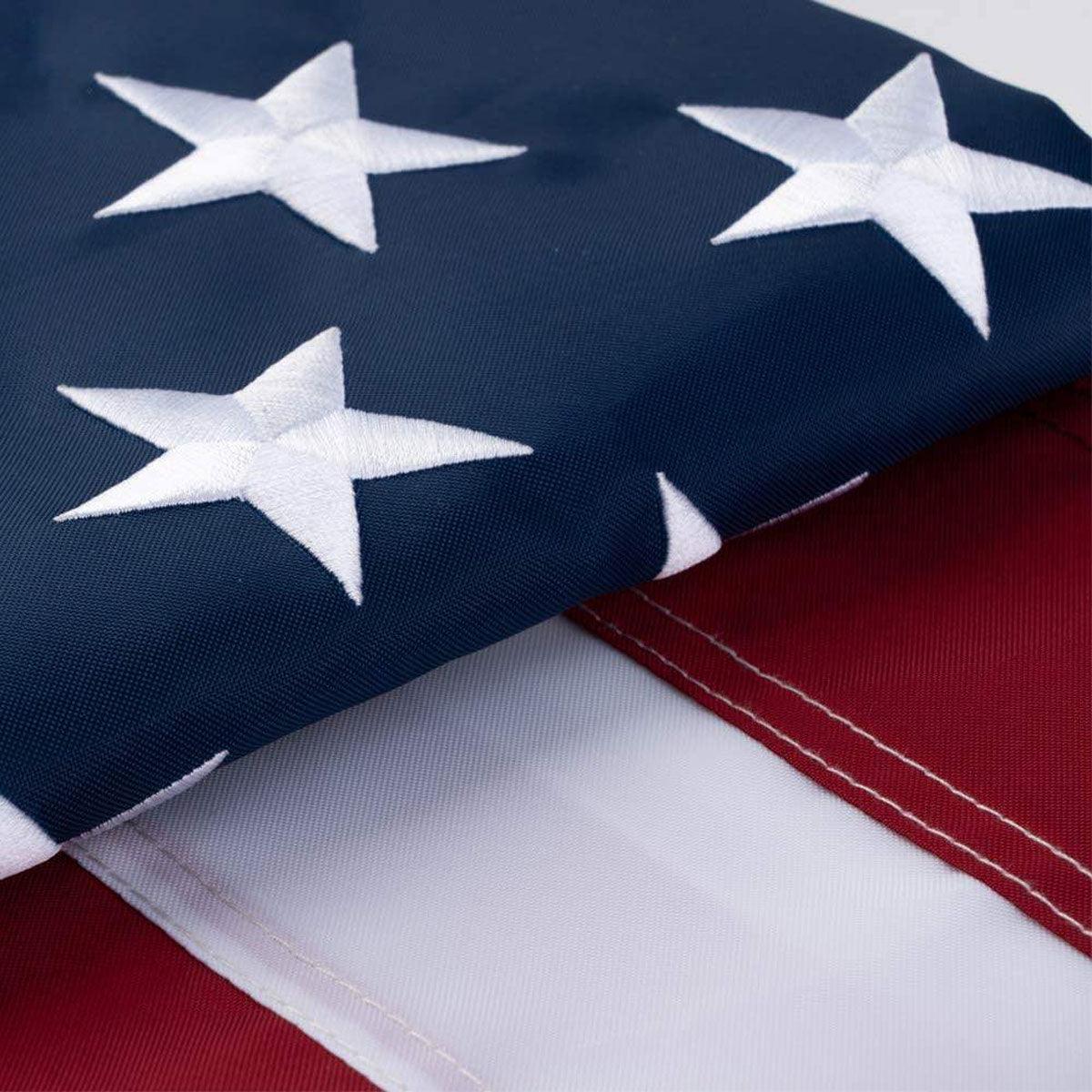Polyester American Flag (4x6 foot) Embroidered Stars & Sewn Stripes - Image 3