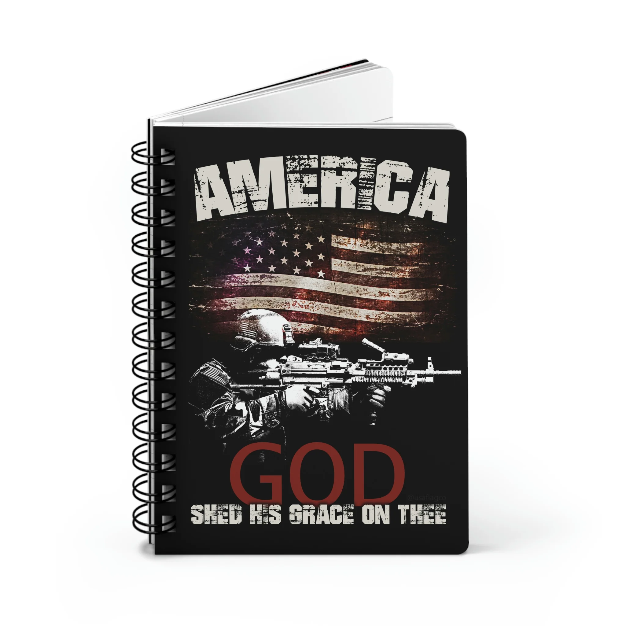 American Flag Soldier Spiral Bound Journal - Image 5