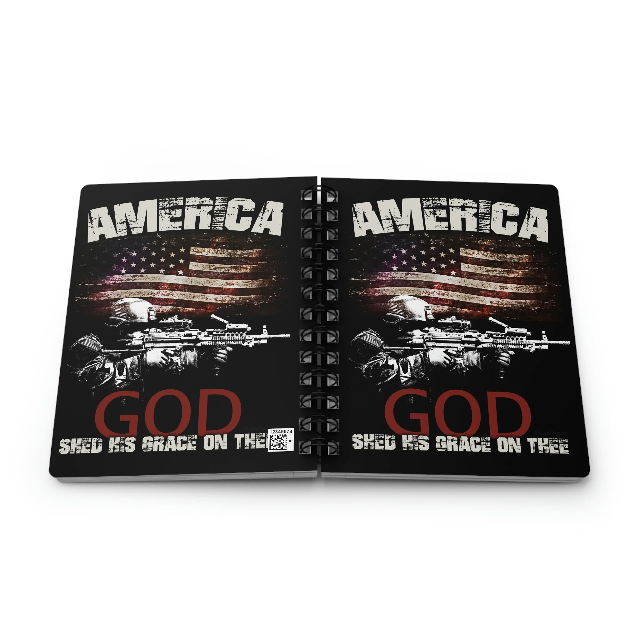 American Flag Soldier Spiral Bound Journal - Image 7