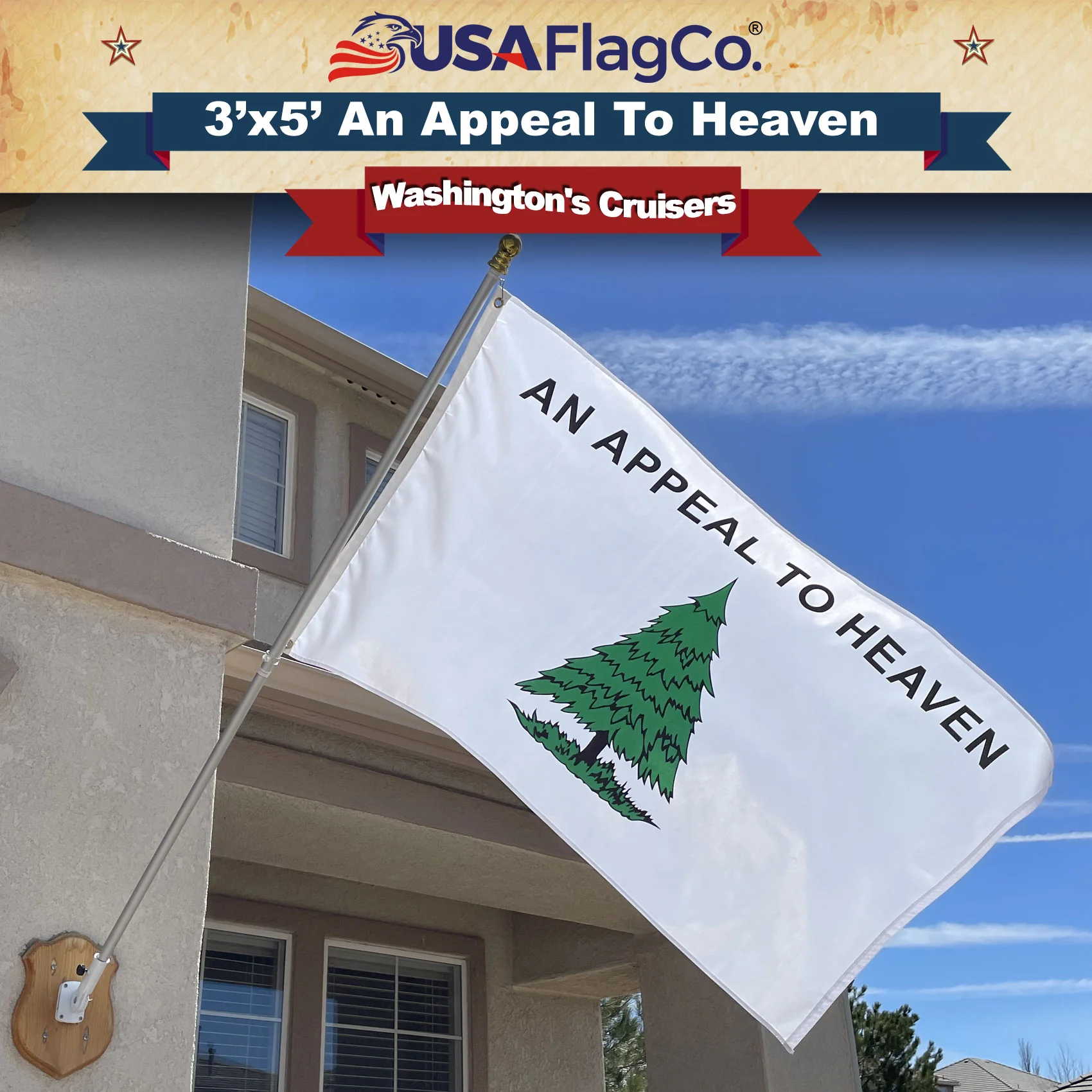 An Appeal To Heaven Flag (3x5 foot) Oxford Polyester - Single Reverse - Image 8