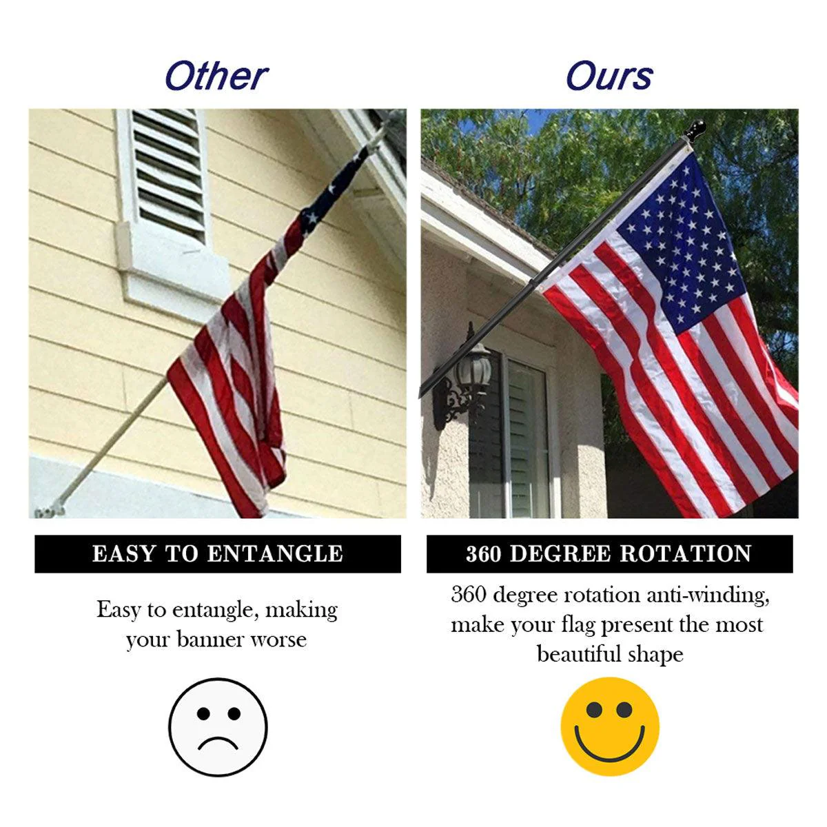 Black Flag Pole (6ft, 1-inch Diameter) - Image 5