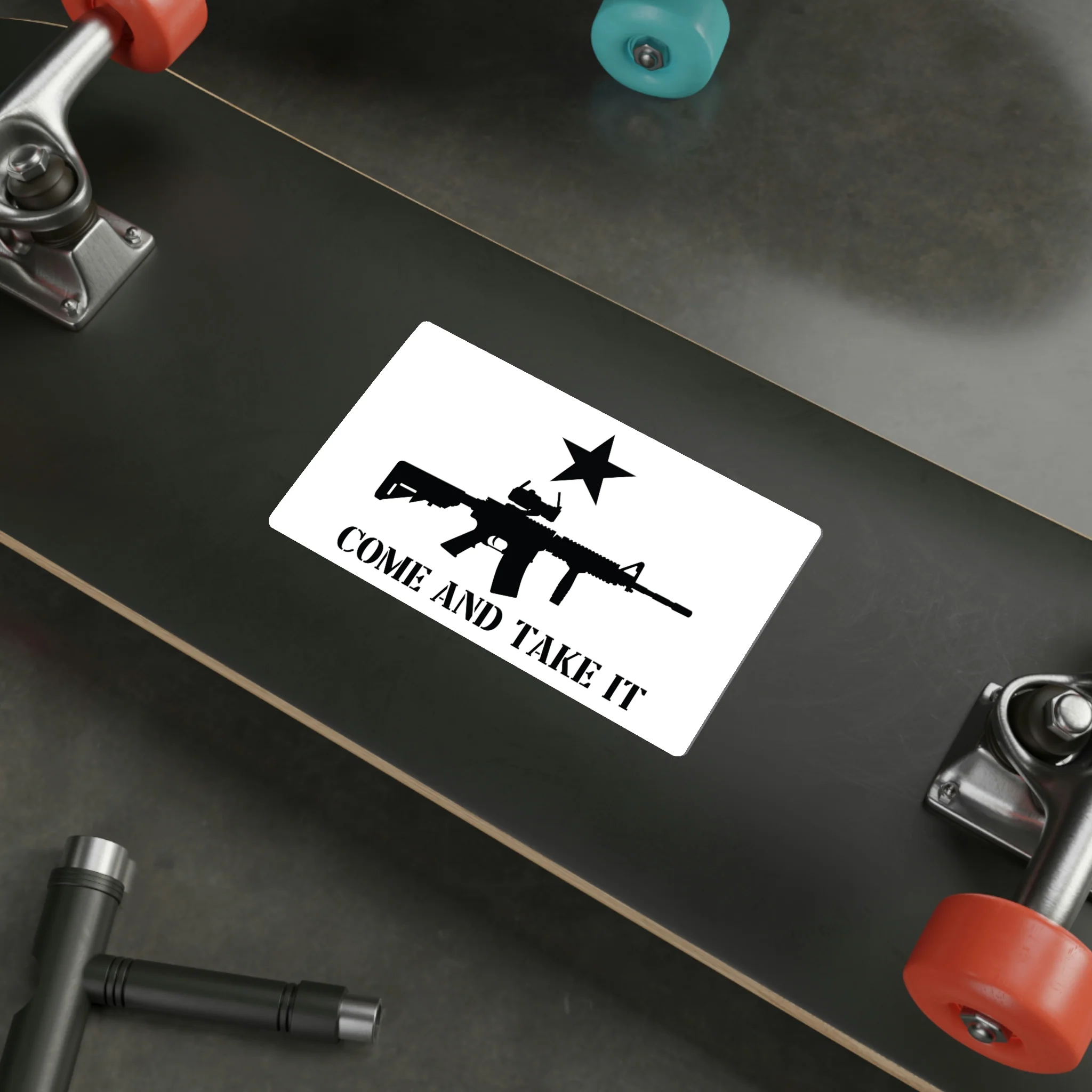 Come And Take It AR-15 Flag Decal (indoor and outdoor use) - Image 3