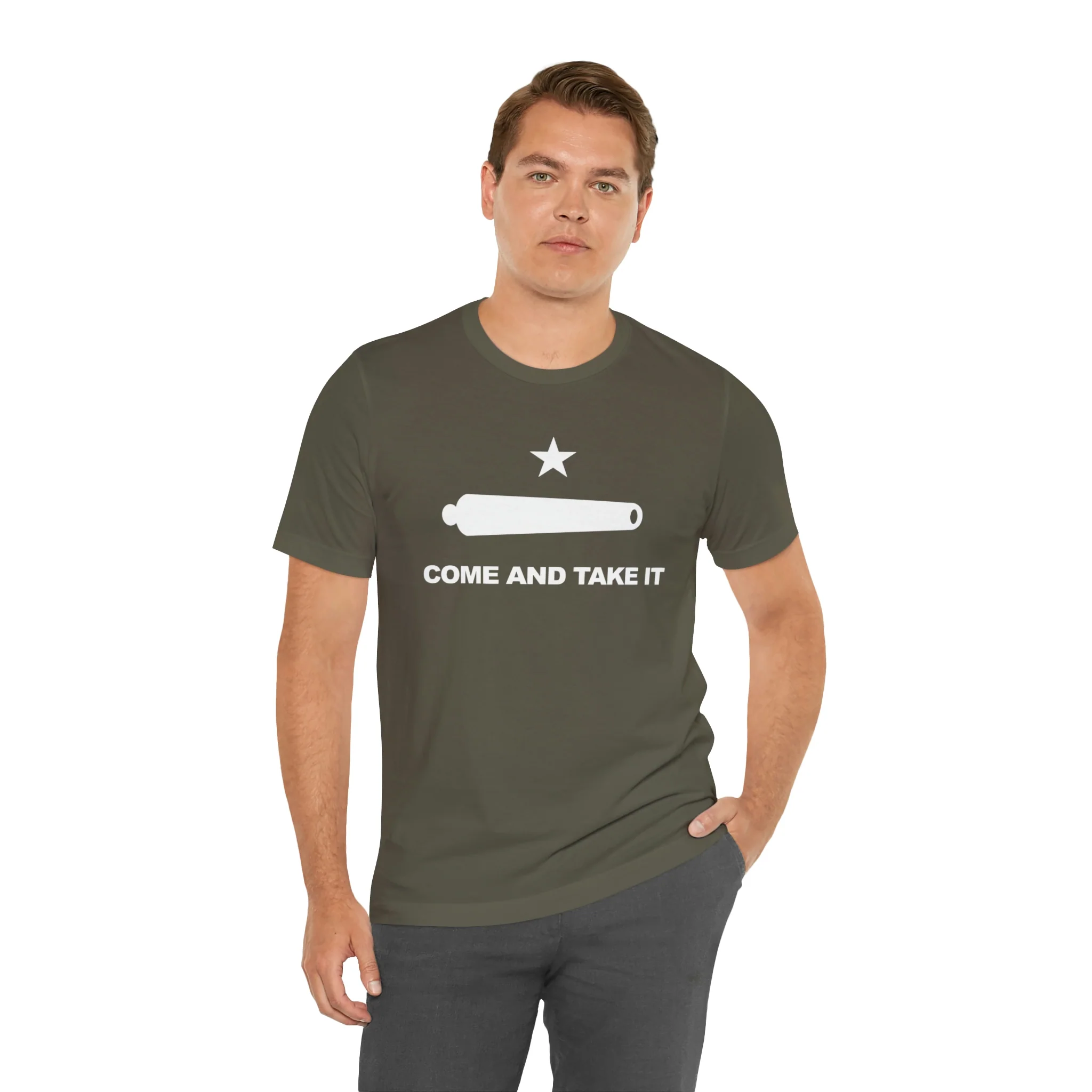 Come And Take It Flag T Shirt: Bella + Canvas 3001 - Image 23