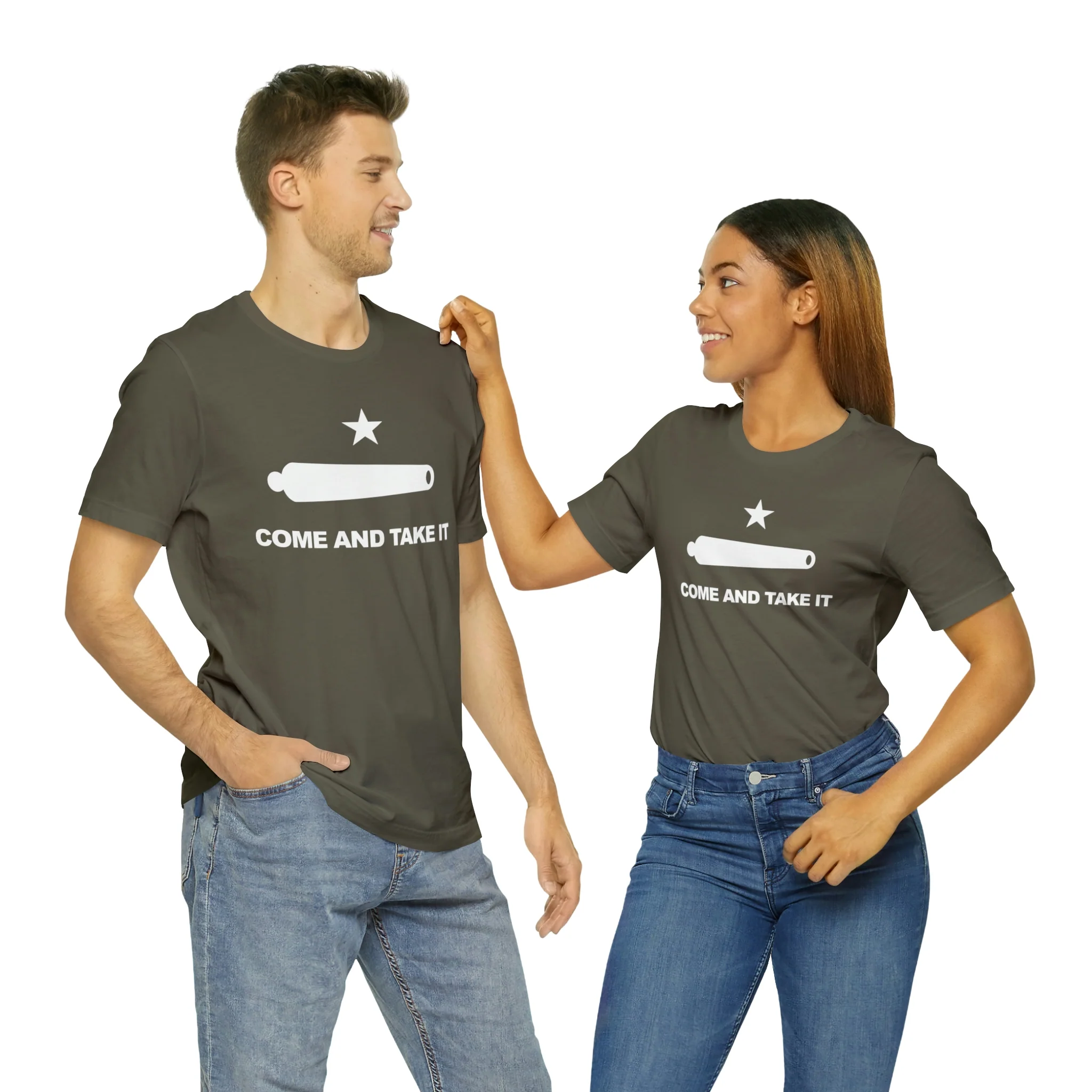 Come And Take It Flag T Shirt: Bella + Canvas 3001 - Image 25