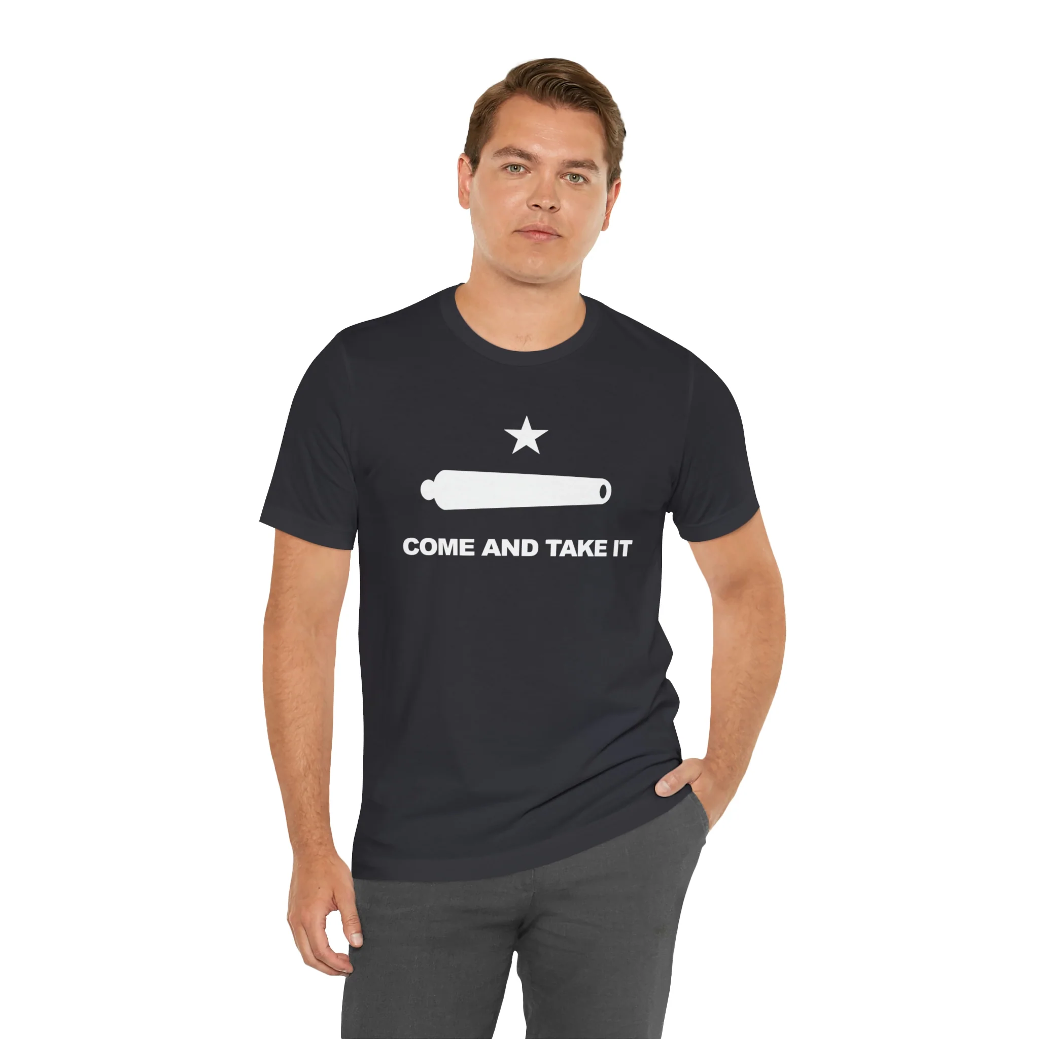 Come And Take It Flag T Shirt: Bella + Canvas 3001 - Image 29
