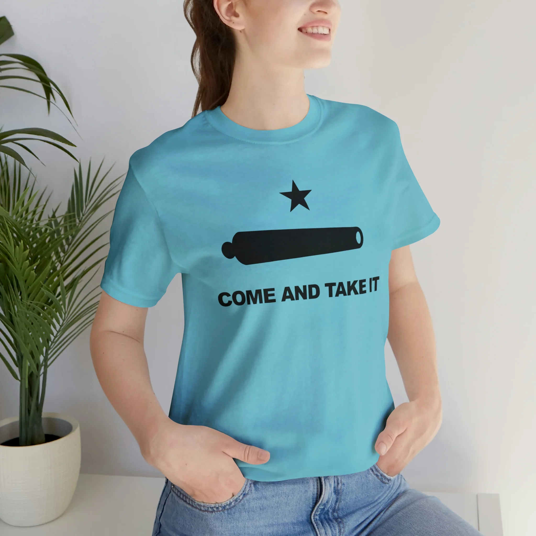 Come And Take It Flag T Shirt: Bella + Canvas 3001 - Image 36