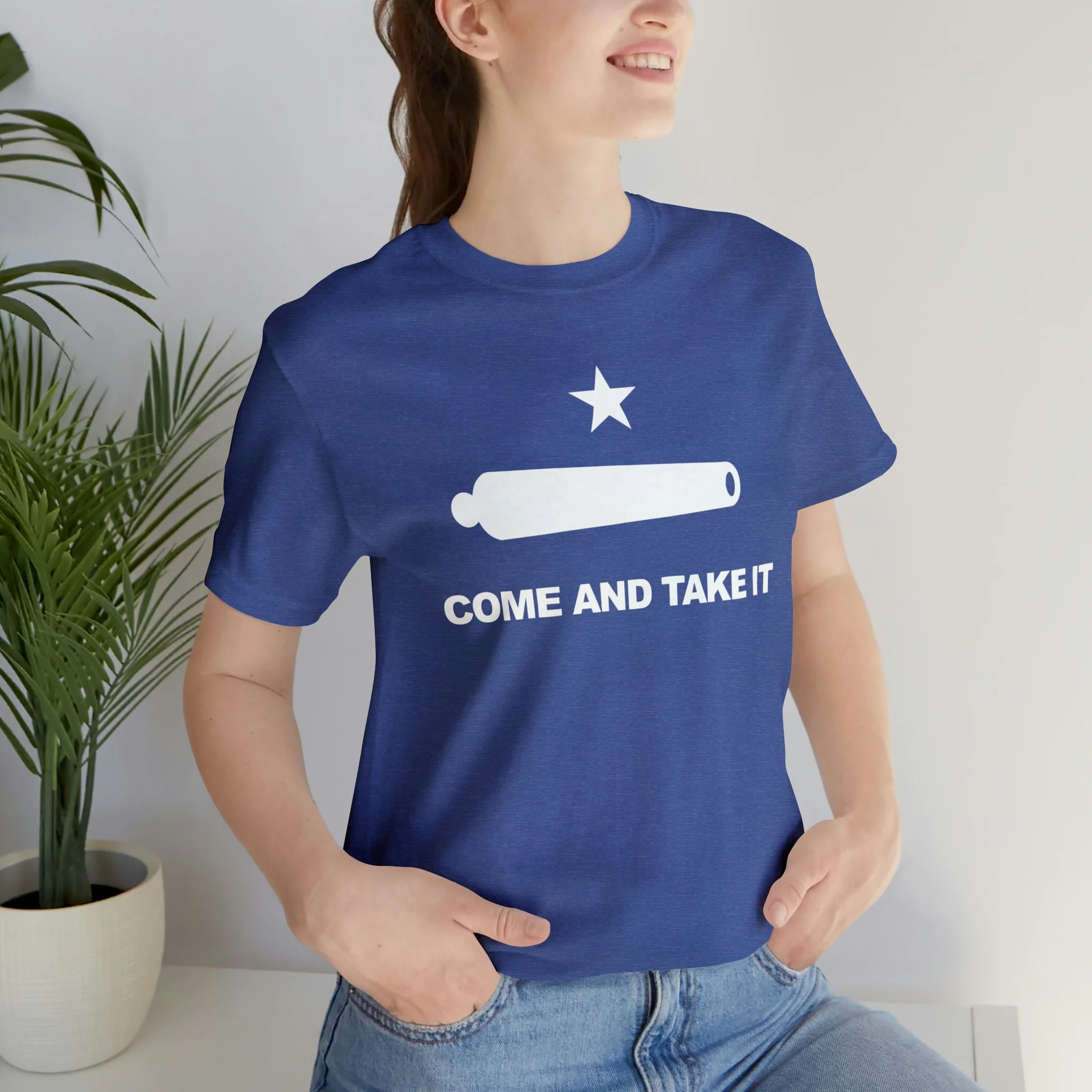 Come And Take It Flag T Shirt: Bella + Canvas 3001 - Image 54