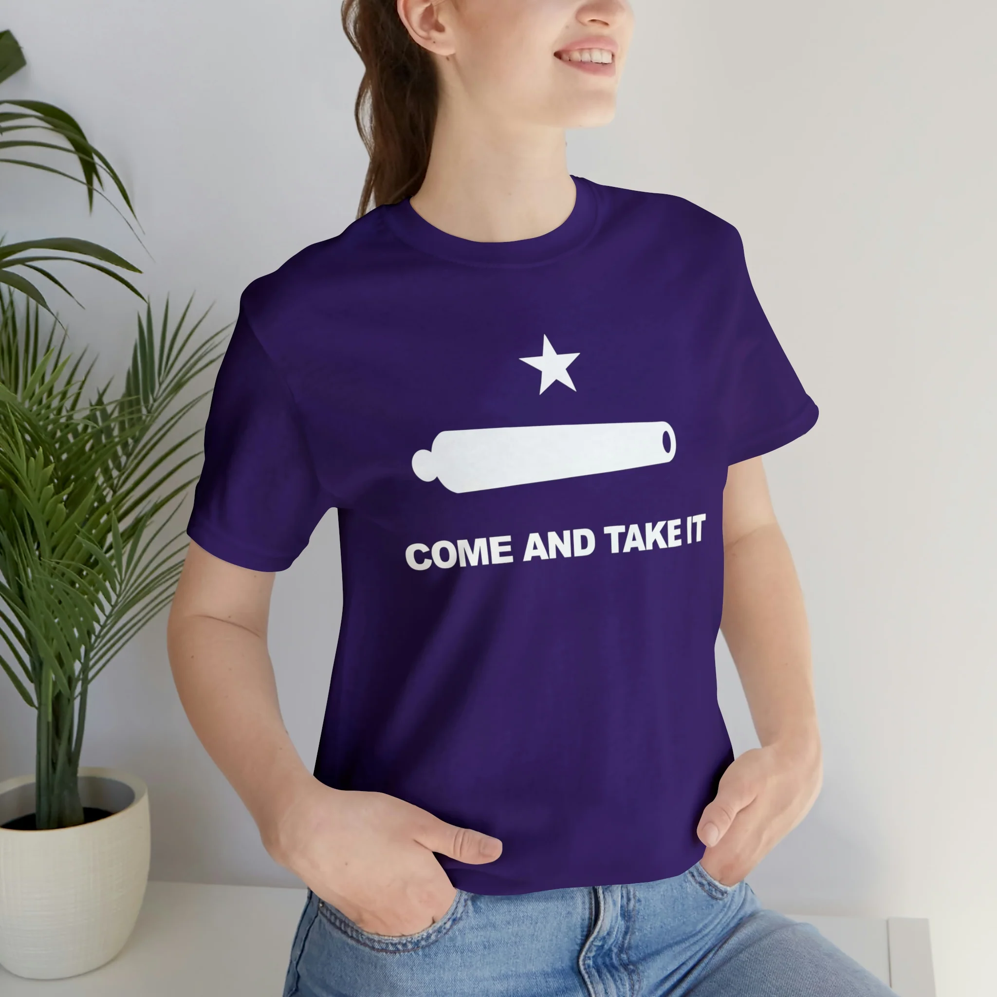 Come And Take It Flag T Shirt: Bella + Canvas 3001 - Image 66