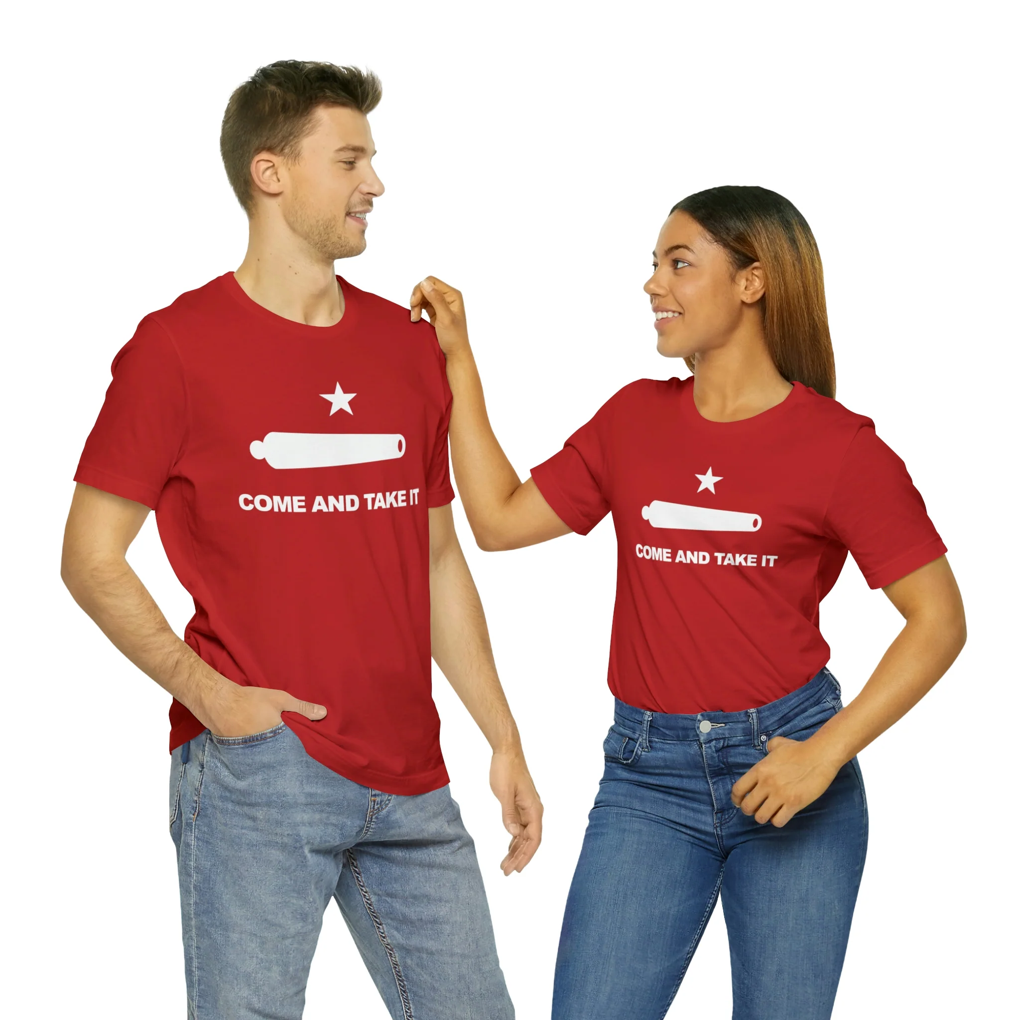 Come And Take It Flag T Shirt: Bella + Canvas 3001 - Image 91