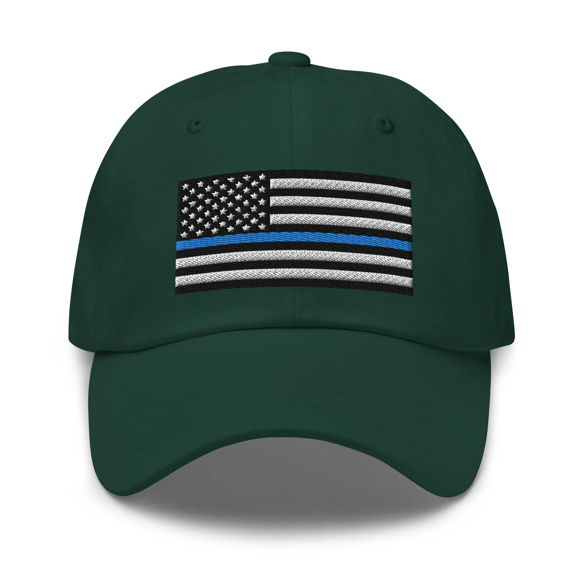 Dad Hat - Thin Blue Line Flag (Embroidered Flag) - Image 22