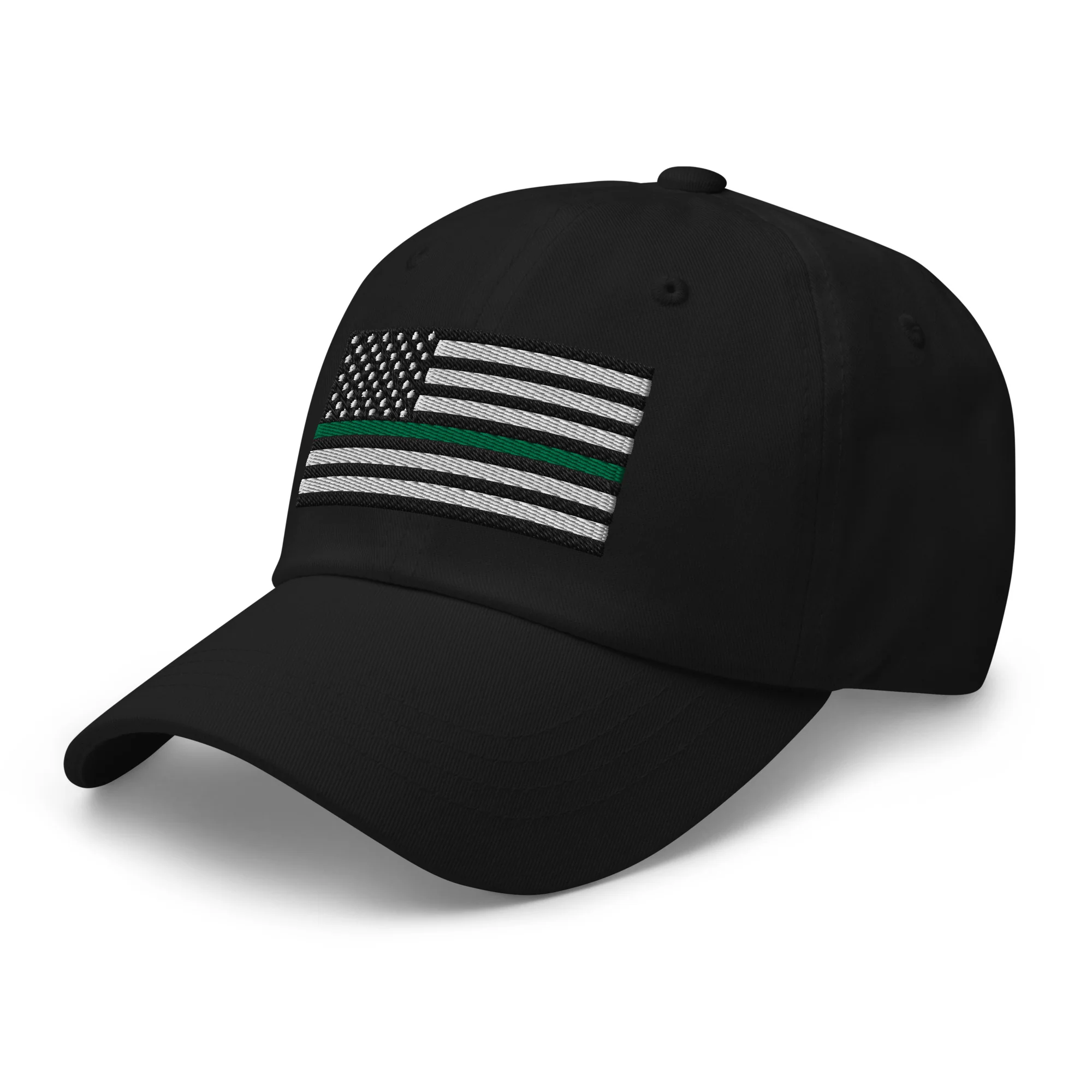 Dad Hat - Thin Green Line Flag (Embroidered Flag) - Image 22