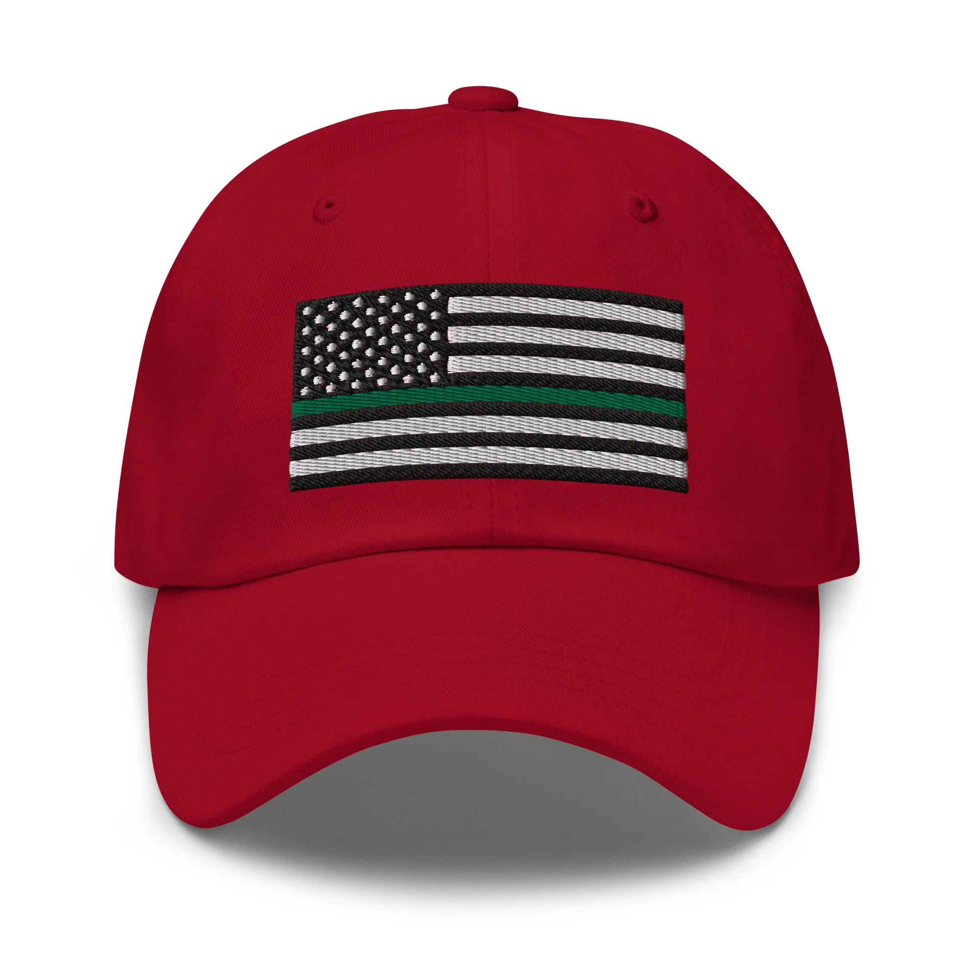 Dad Hat - Thin Green Line Flag (Embroidered Flag) - Image 28