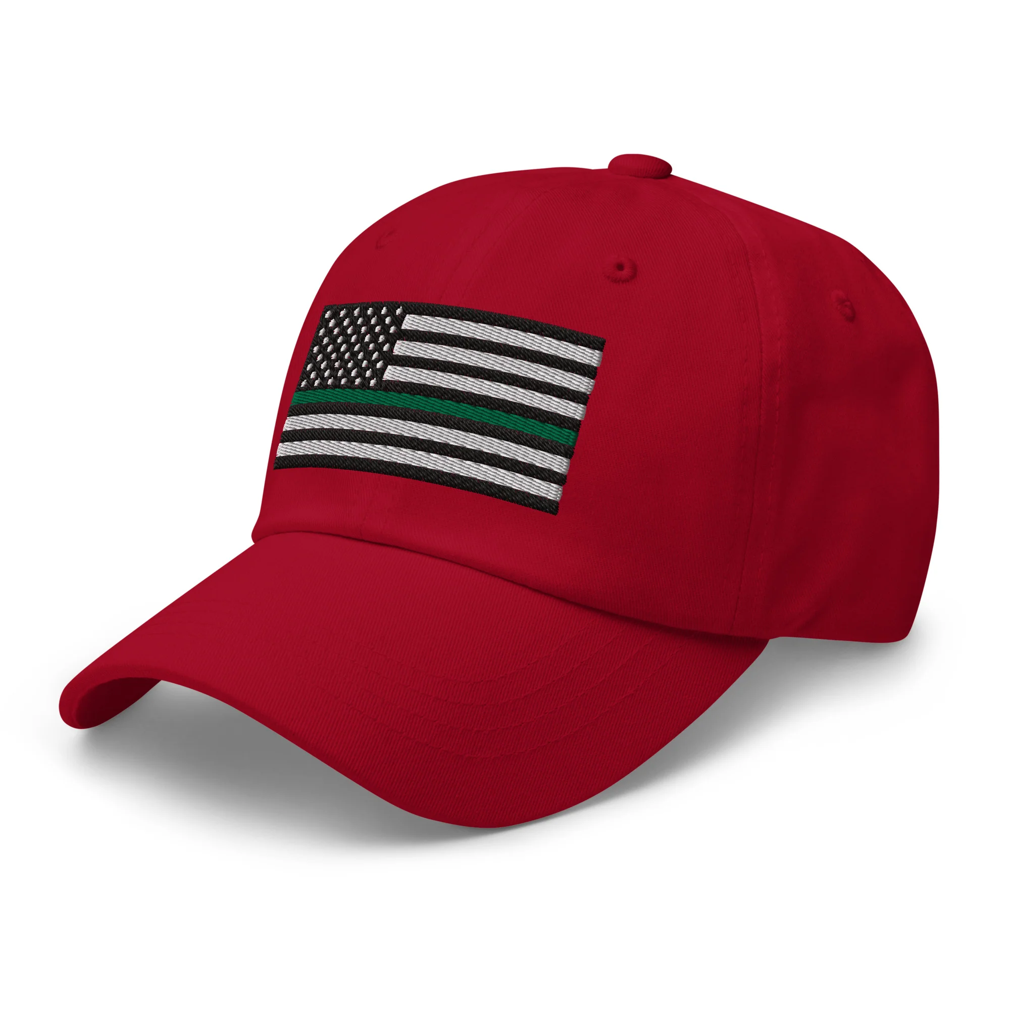 Dad Hat - Thin Green Line Flag (Embroidered Flag) - Image 30