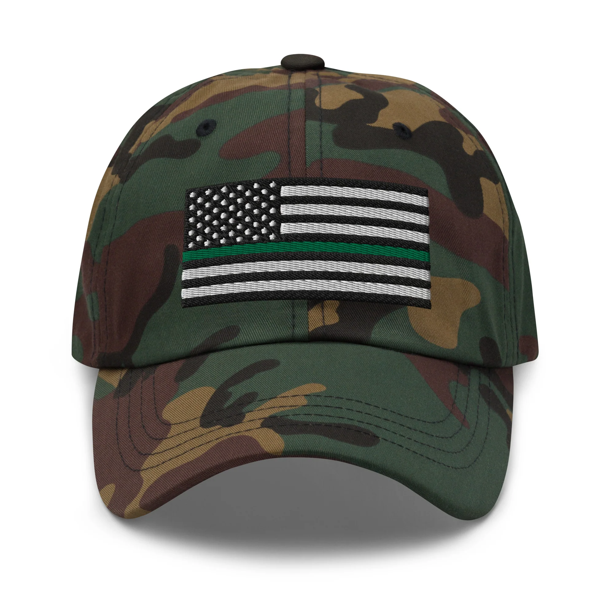 Dad Hat - Thin Green Line Flag (Embroidered Flag) - Image 40