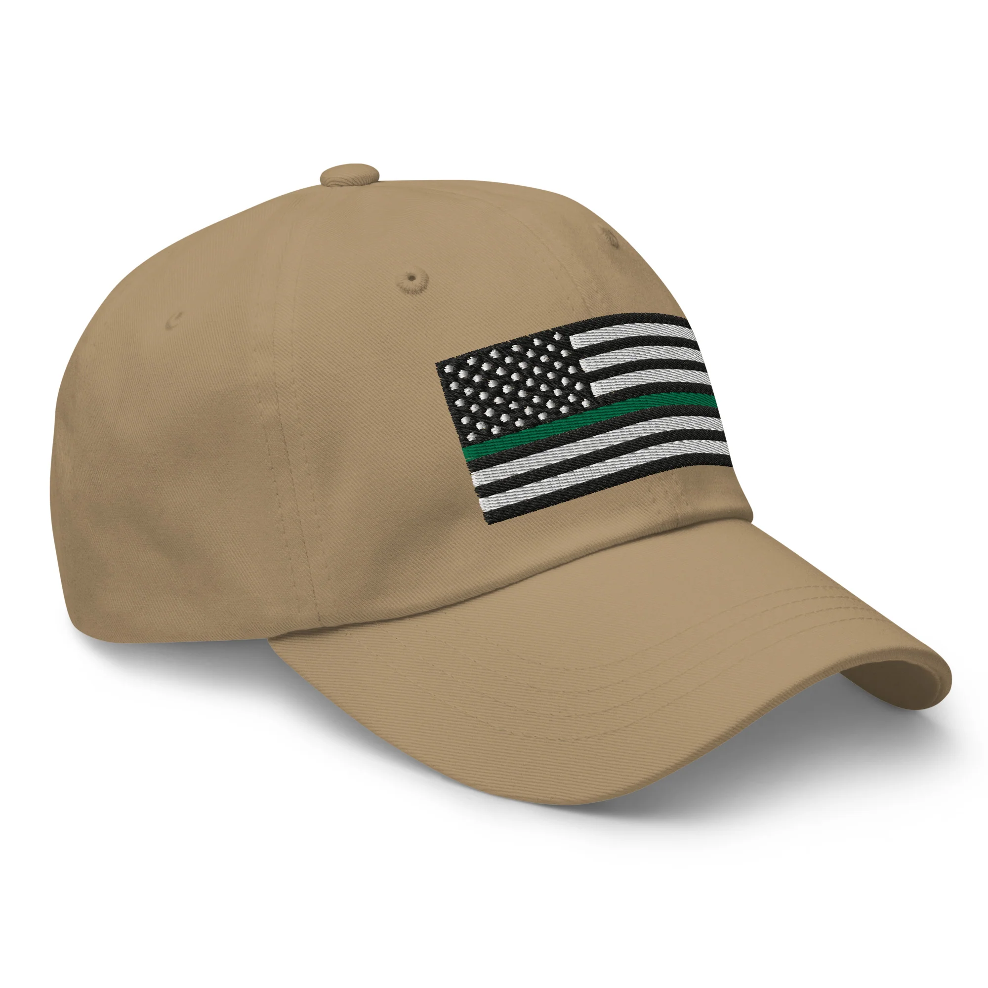 Dad Hat - Thin Green Line Flag (Embroidered Flag) - Image 45
