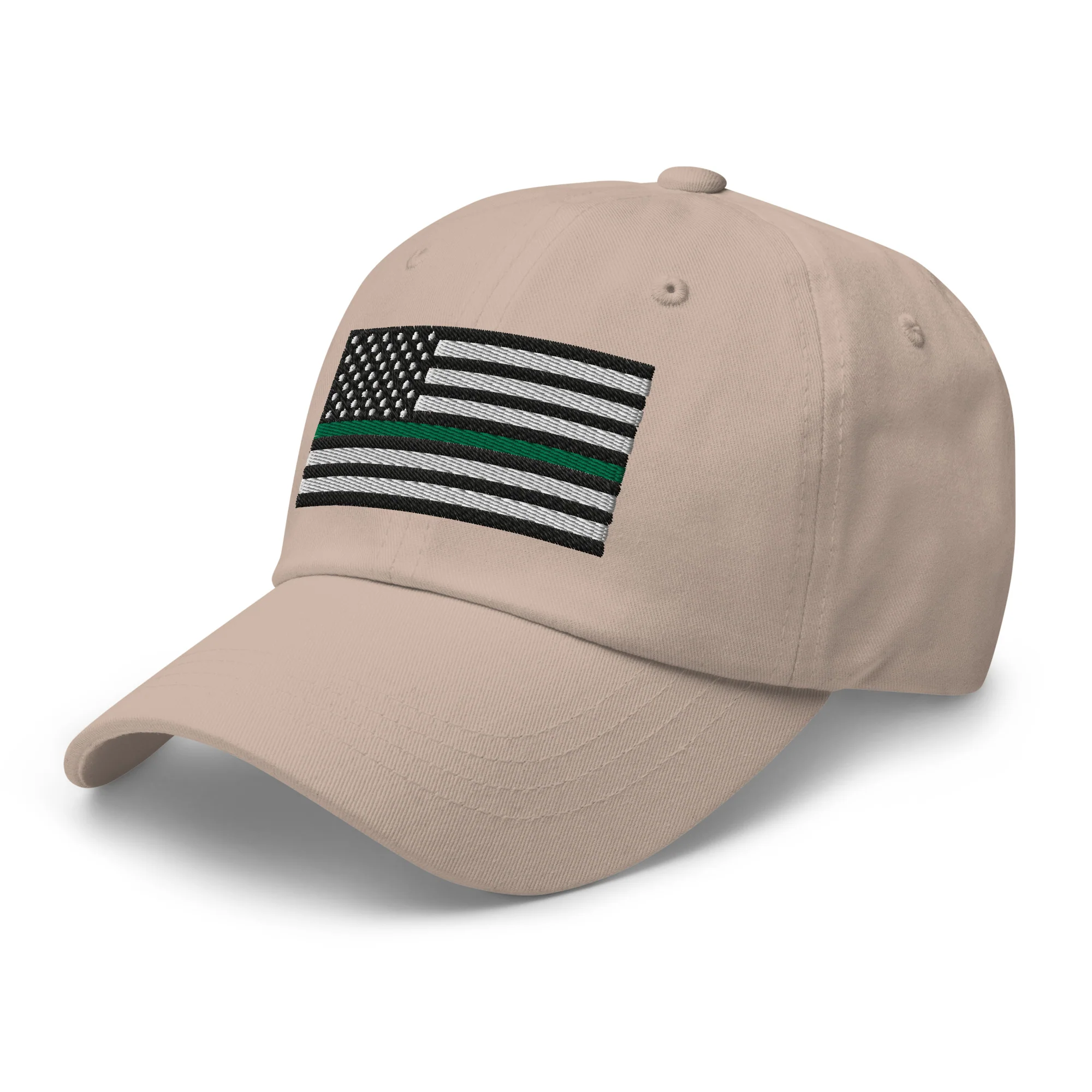 Dad Hat - Thin Green Line Flag (Embroidered Flag) - Image 50