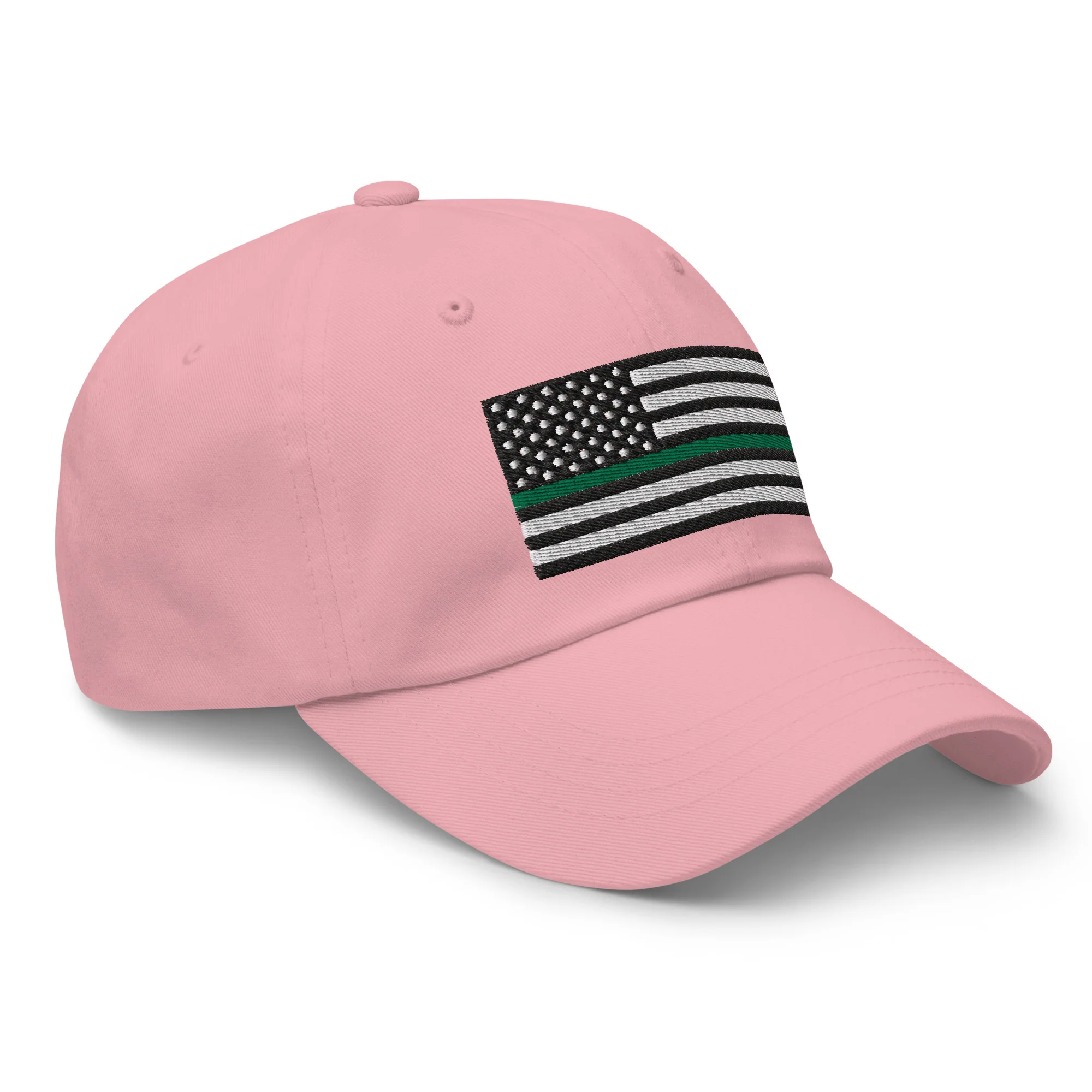 Dad Hat - Thin Green Line Flag (Embroidered Flag) - Image 53