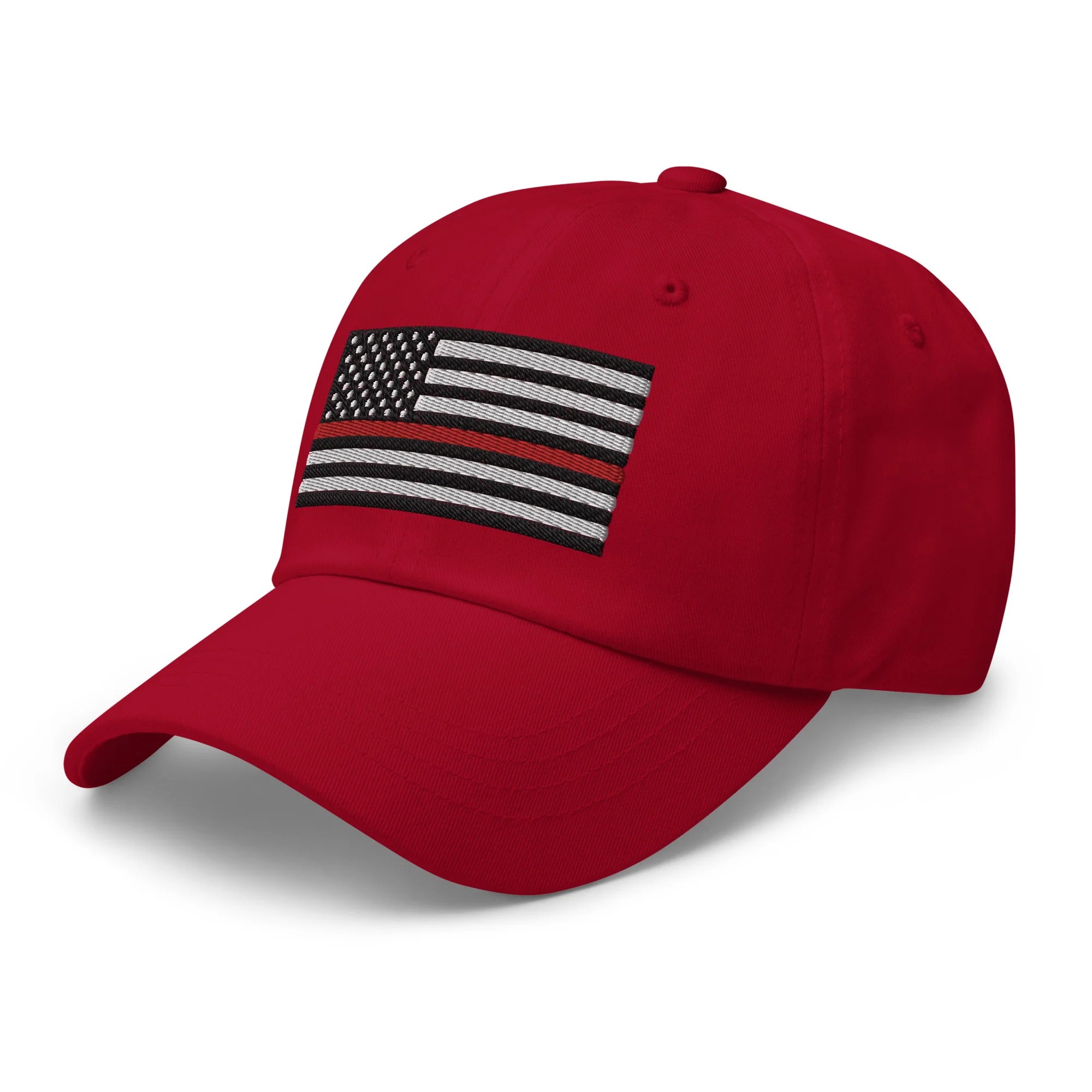 Dad Hat - Thin Red Line Flag (Embroidered Flag) - Image 29