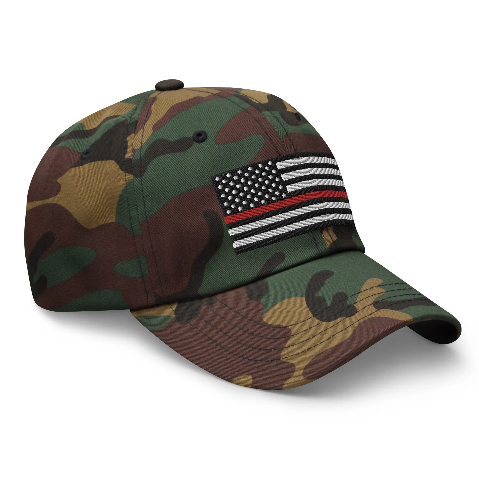 Dad Hat - Thin Red Line Flag (Embroidered Flag) - Image 40