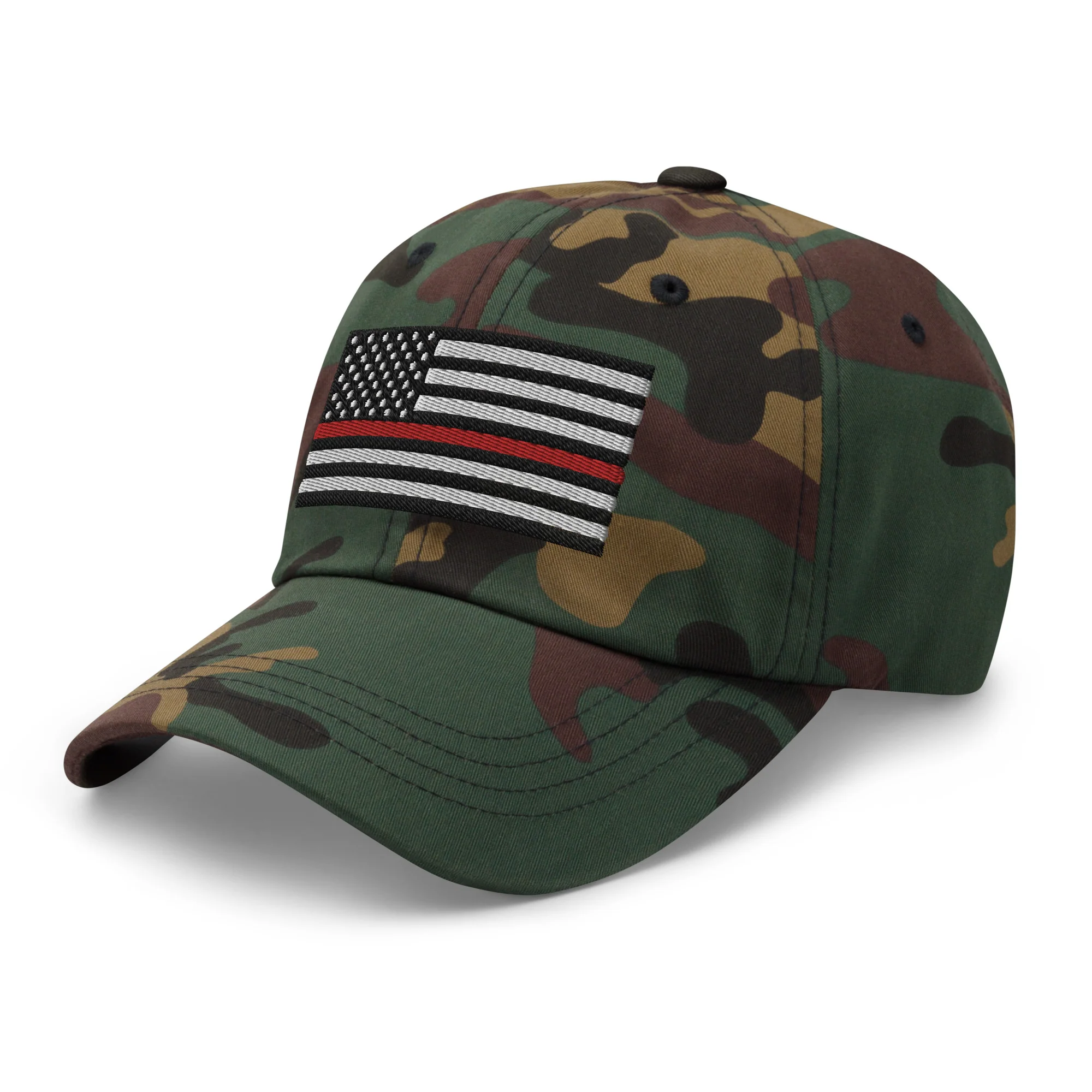 Dad Hat - Thin Red Line Flag (Embroidered Flag) - Image 41