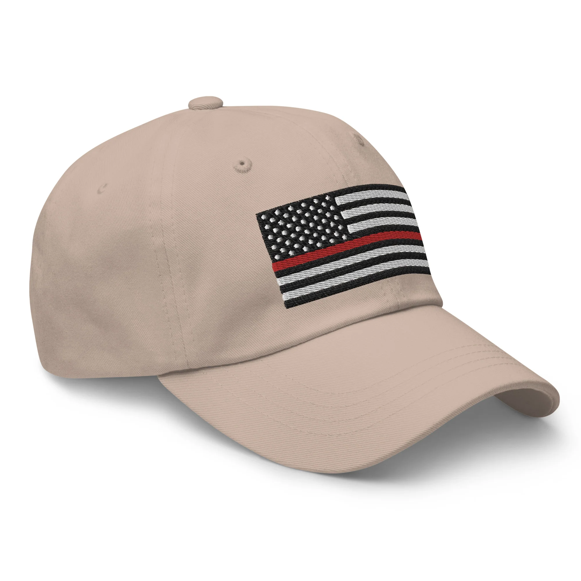 Dad Hat - Thin Red Line Flag (Embroidered Flag) - Image 48