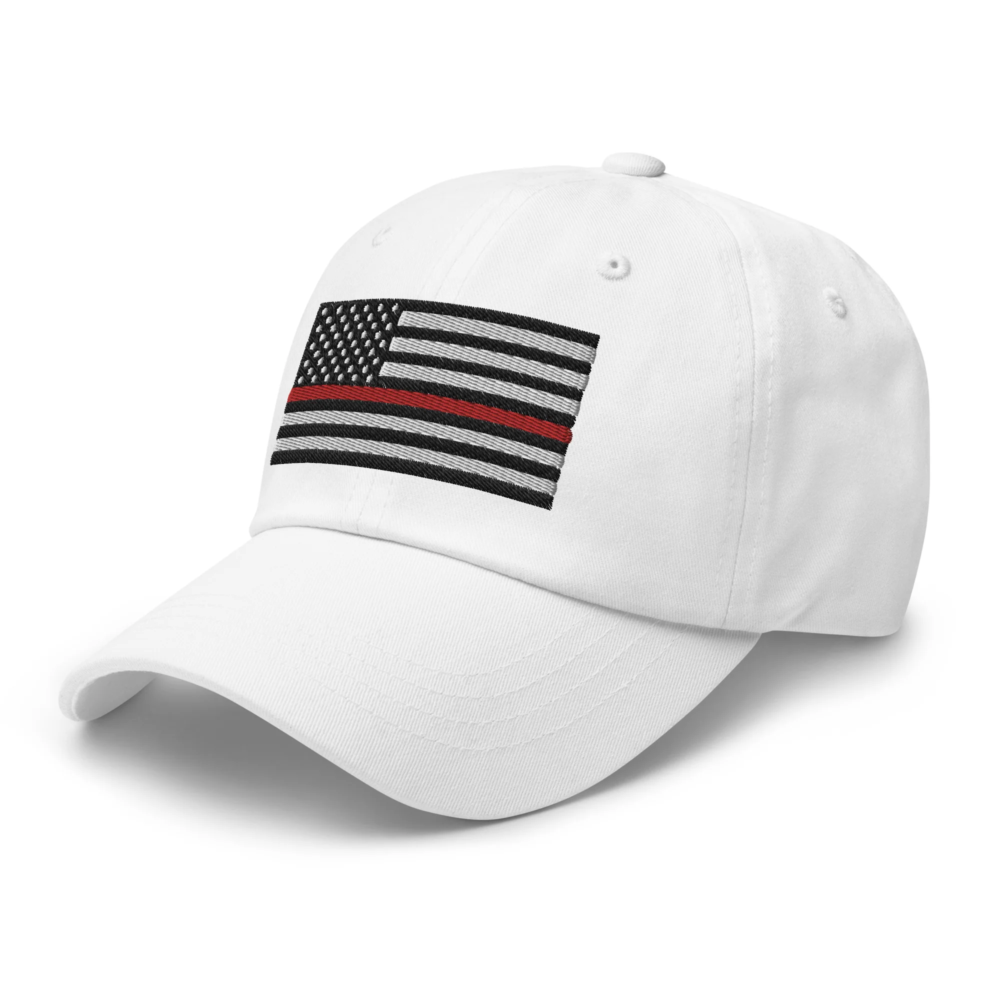 Dad Hat - Thin Red Line Flag (Embroidered Flag) - Image 61
