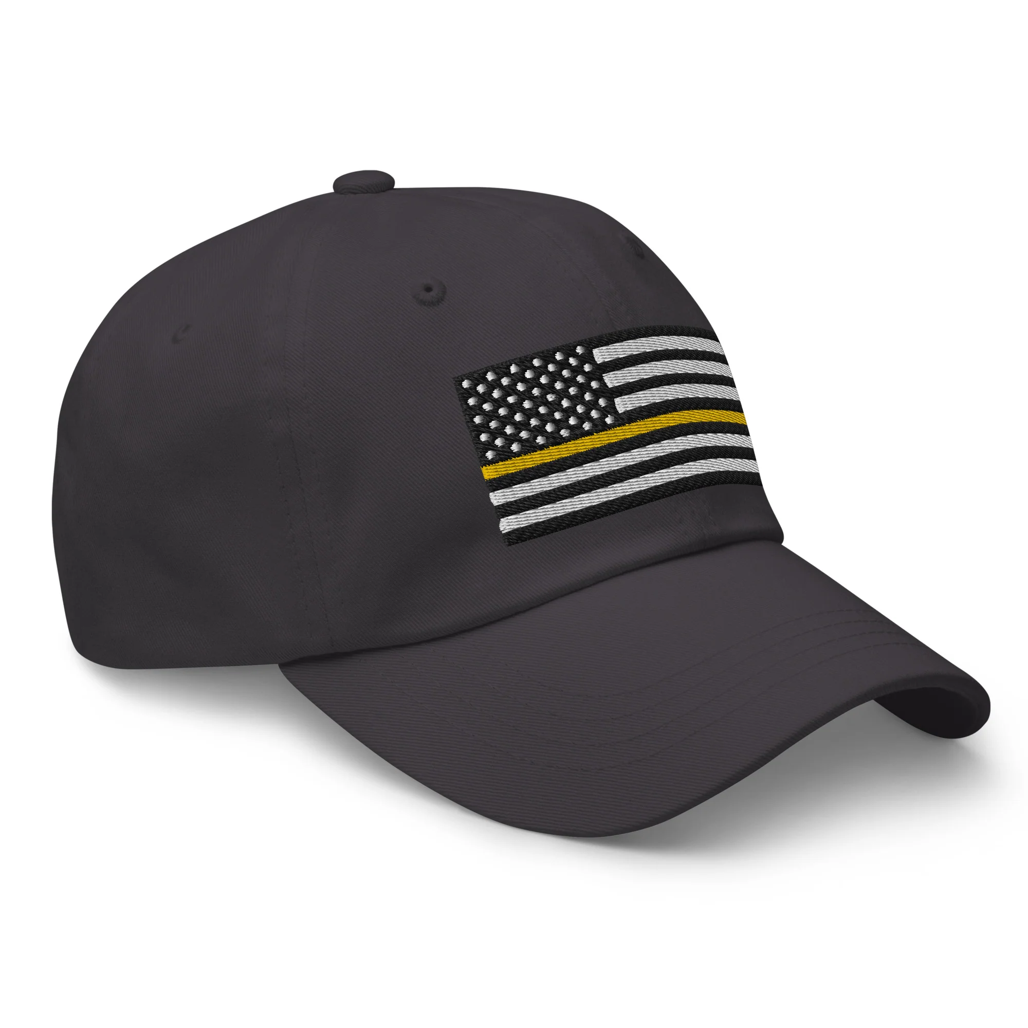 Dad Hat - Thin Yellow Line Flag (Embroidered Flag) - Image 32