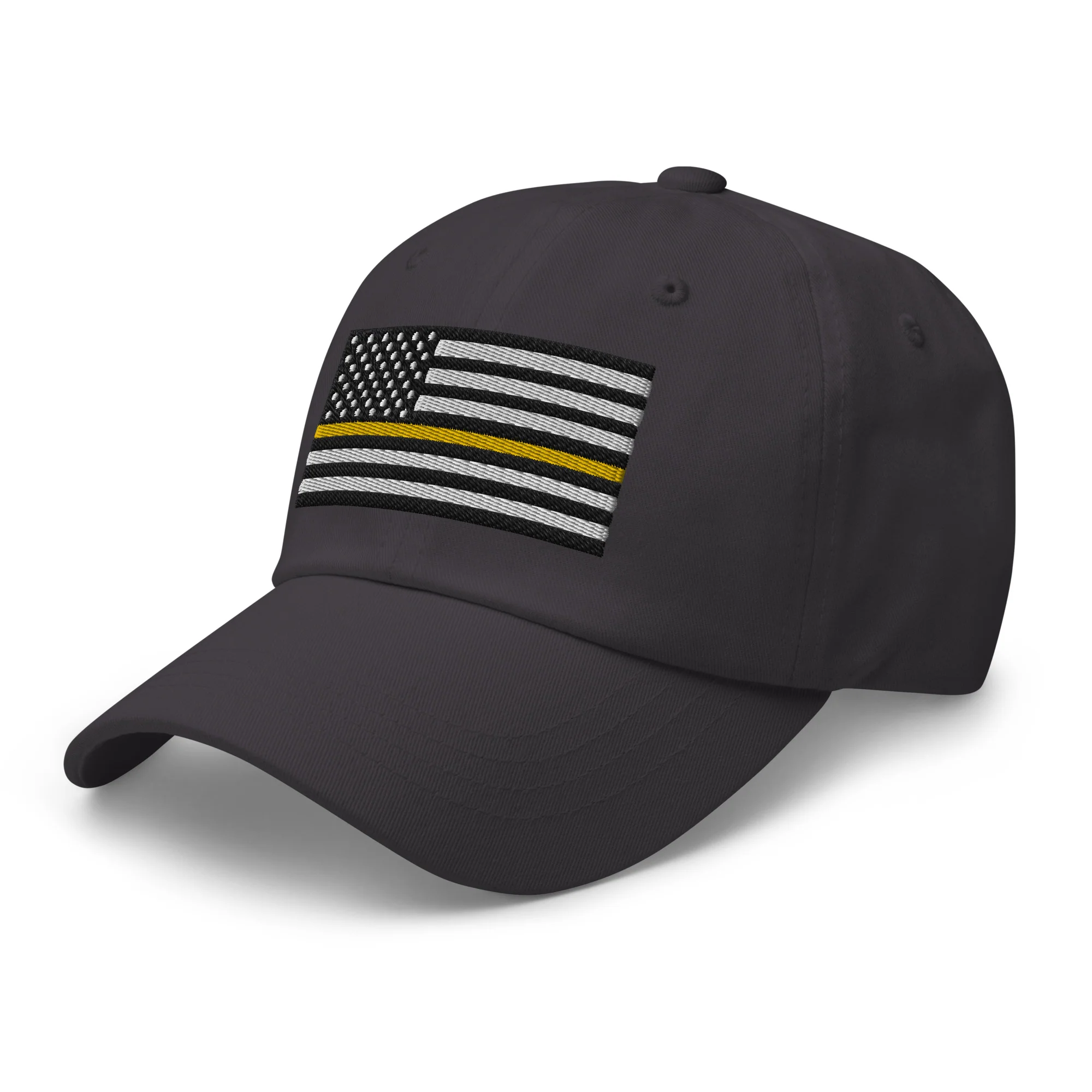 Dad Hat - Thin Yellow Line Flag (Embroidered Flag) - Image 33