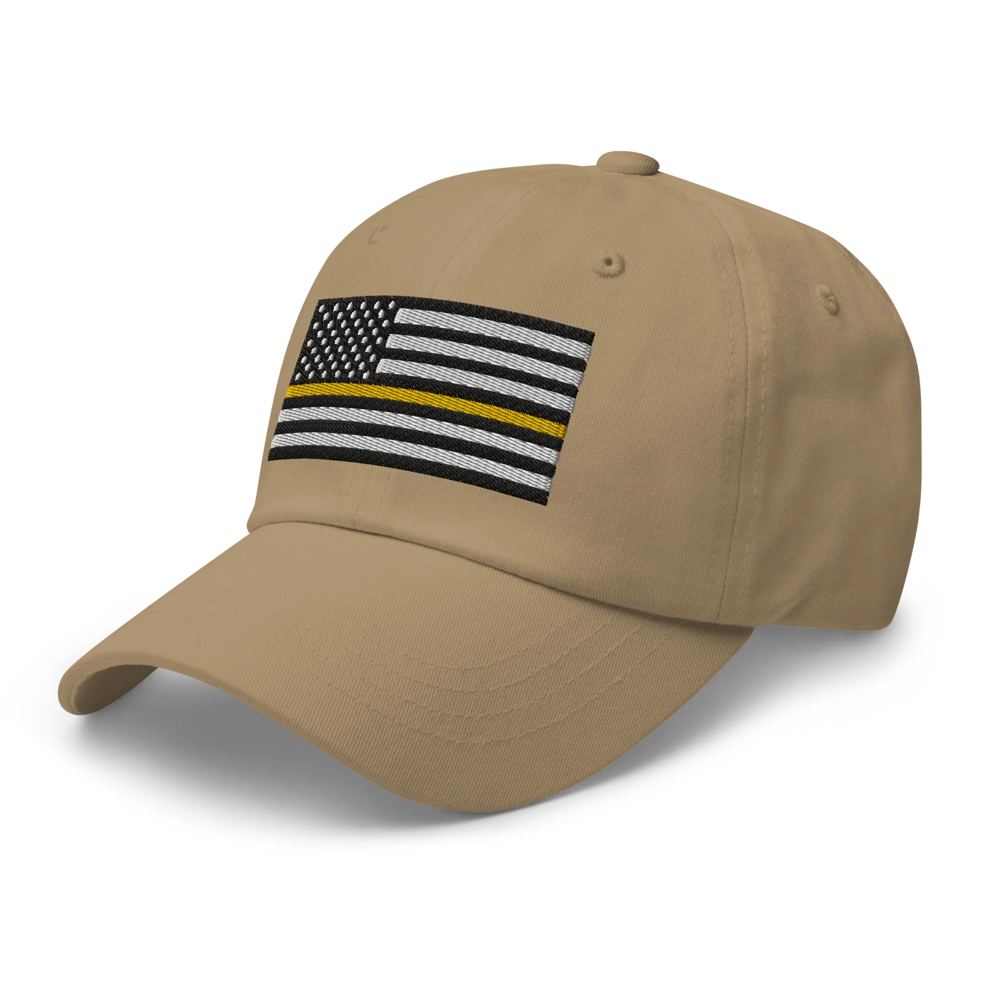 Dad Hat - Thin Yellow Line Flag (Embroidered Flag) - Image 39