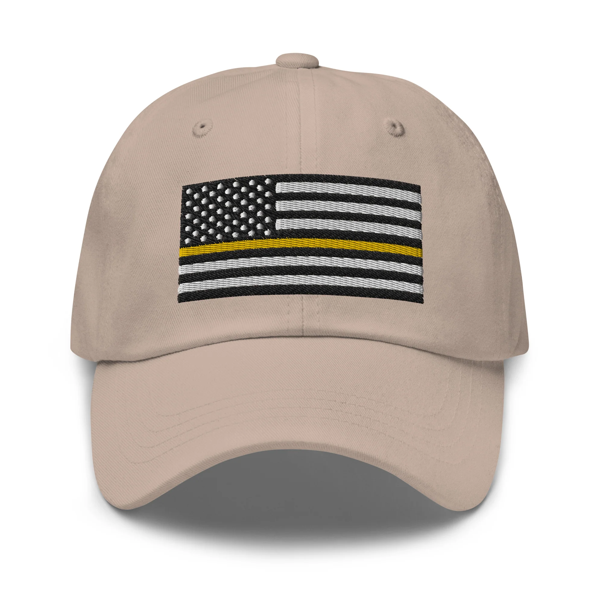 Dad Hat - Thin Yellow Line Flag (Embroidered Flag) - Image 40