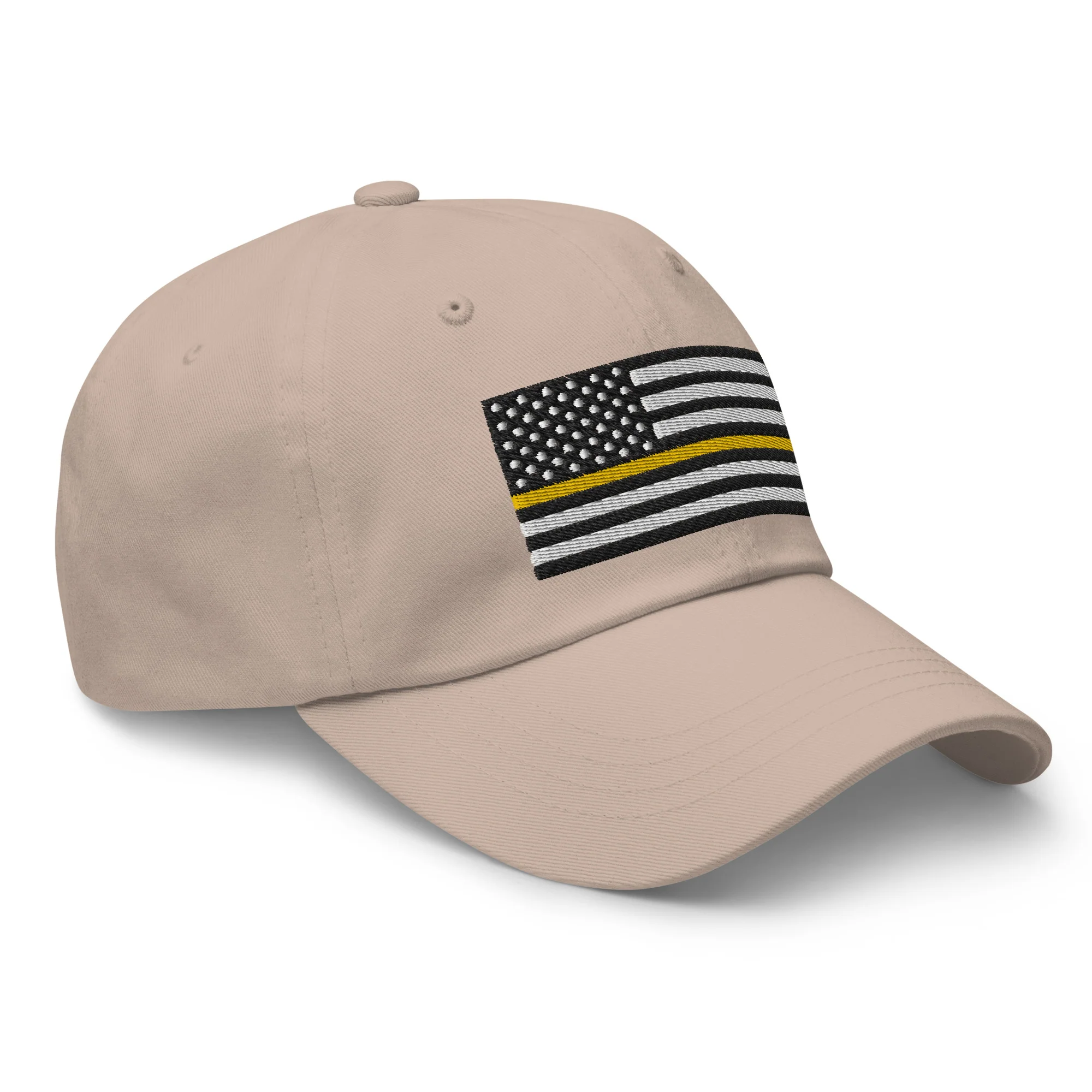 Dad Hat - Thin Yellow Line Flag (Embroidered Flag) - Image 41
