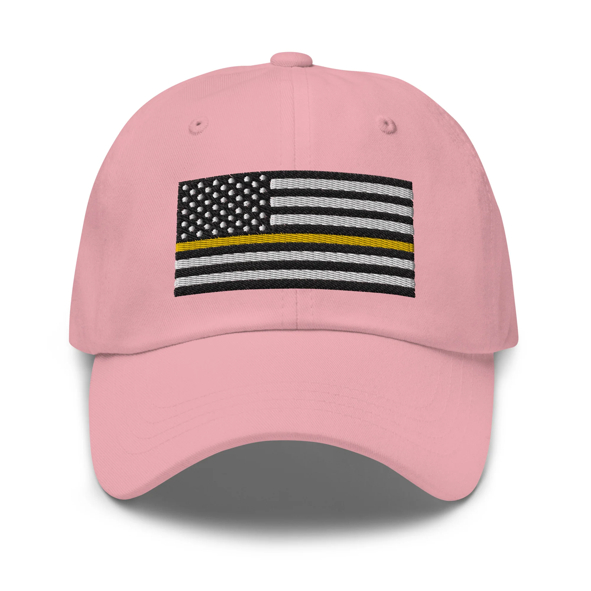Dad Hat - Thin Yellow Line Flag (Embroidered Flag) - Image 43