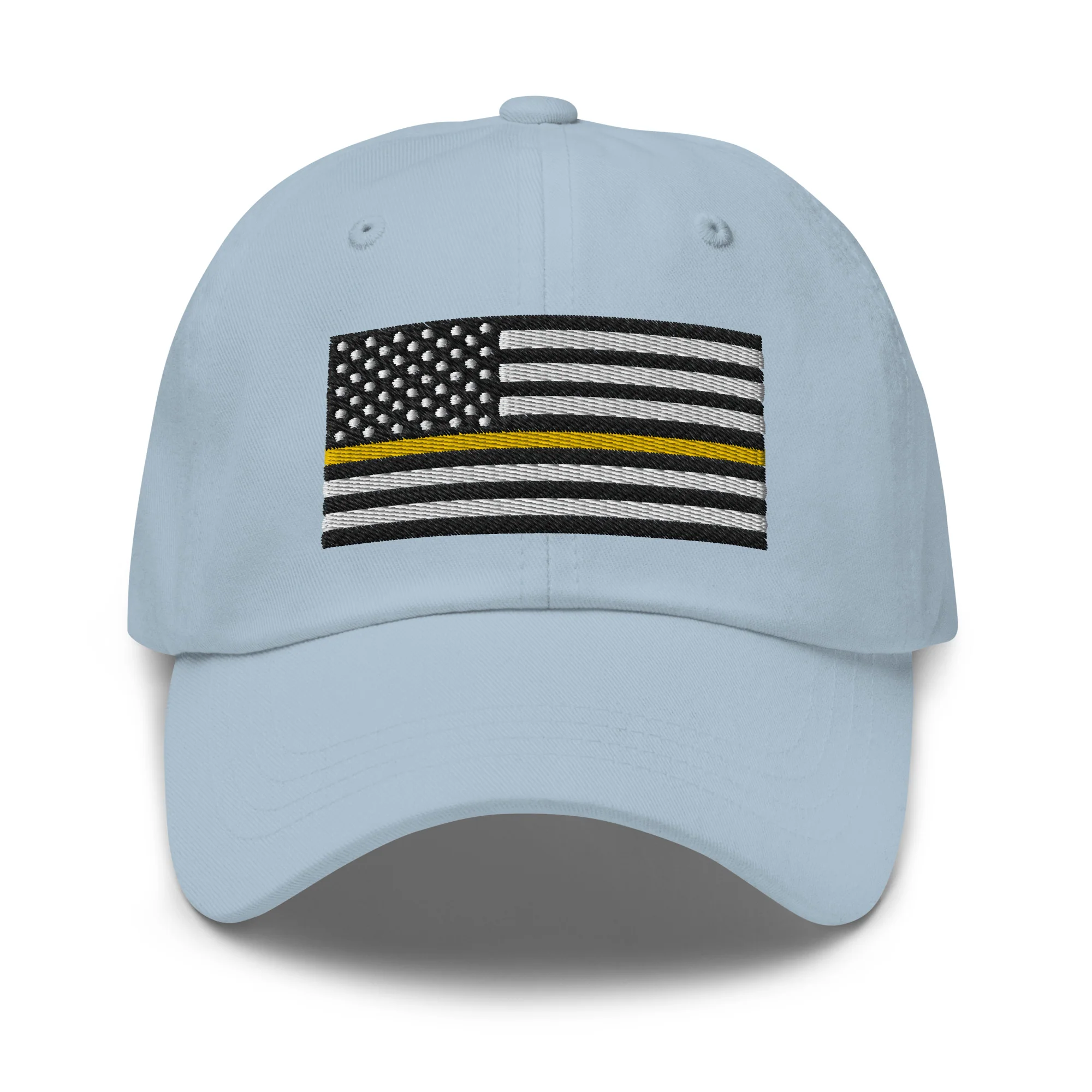 Dad Hat - Thin Yellow Line Flag (Embroidered Flag) - Image 46