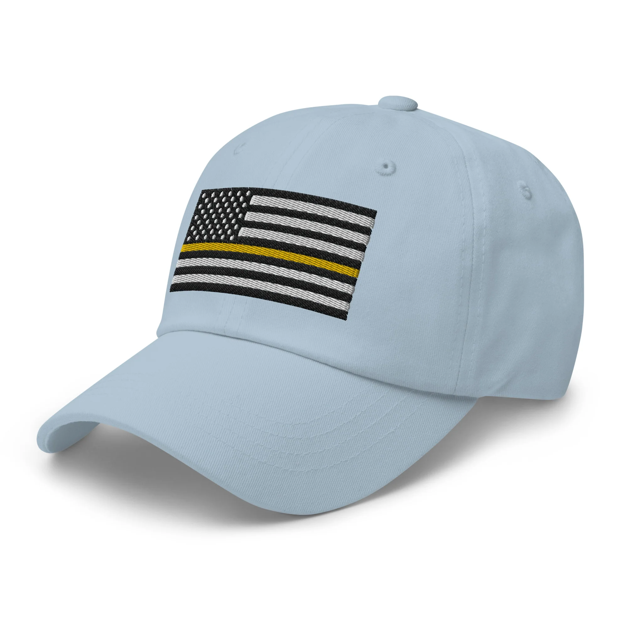 Dad Hat - Thin Yellow Line Flag (Embroidered Flag) - Image 48