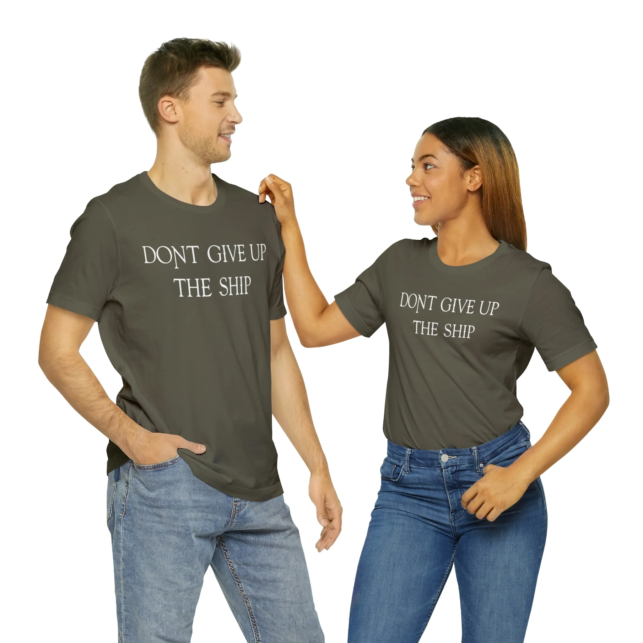 Don't Give Up The Ship T Shirt: Bella + Canvas 3001 - Image 25