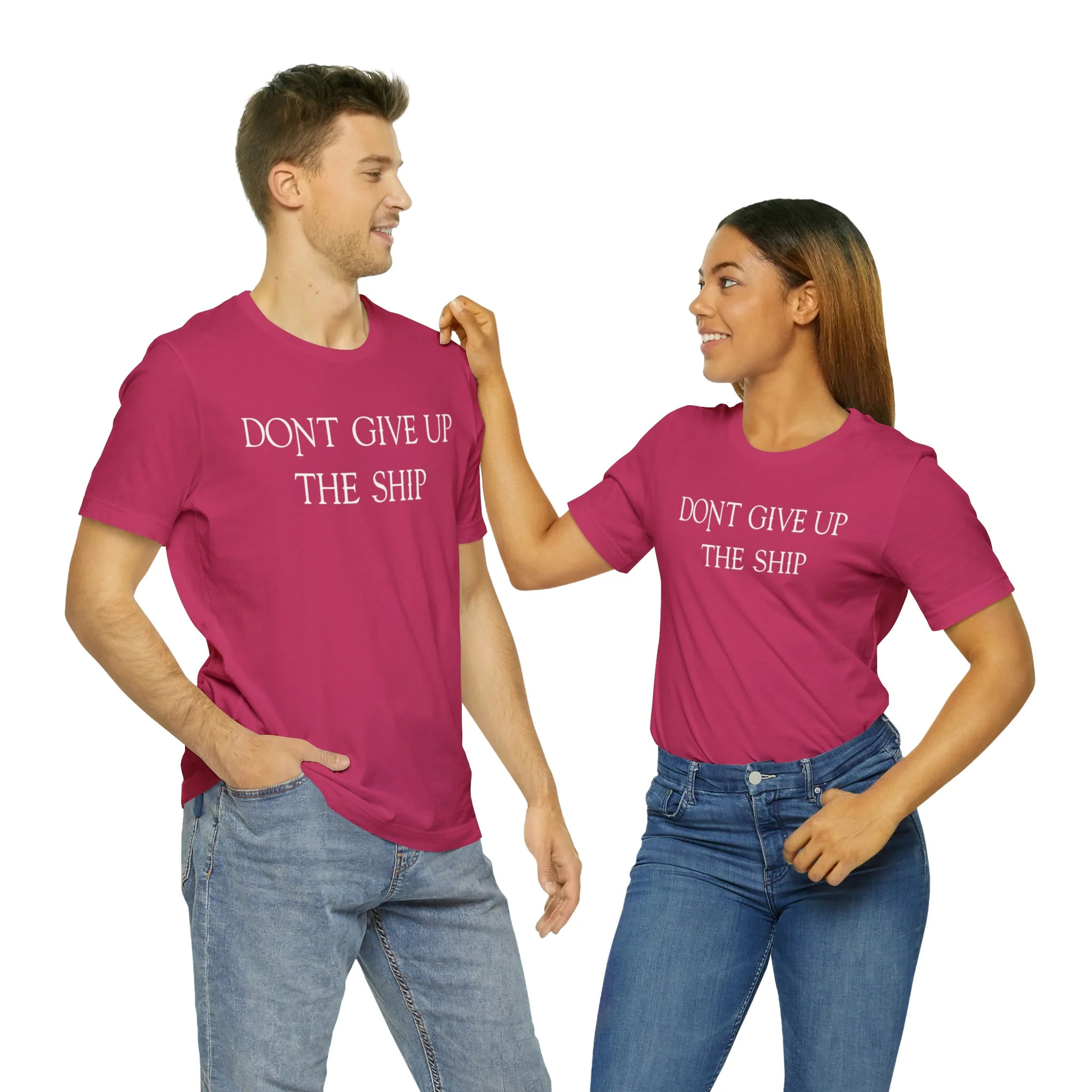 Don't Give Up The Ship T Shirt: Bella + Canvas 3001 - Image 73