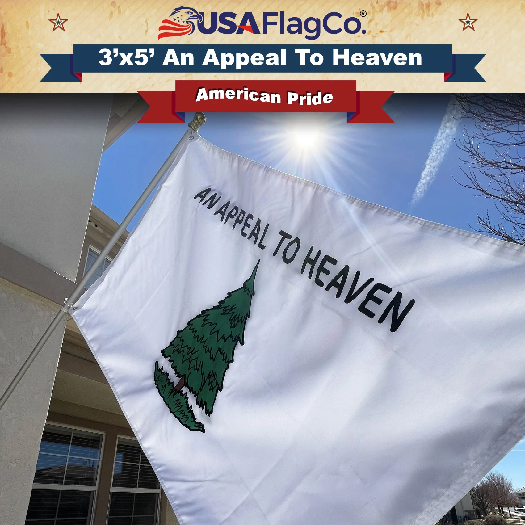 An Appeal To Heaven Flag (3x5 foot) Double-sided Embroidered - Image 6