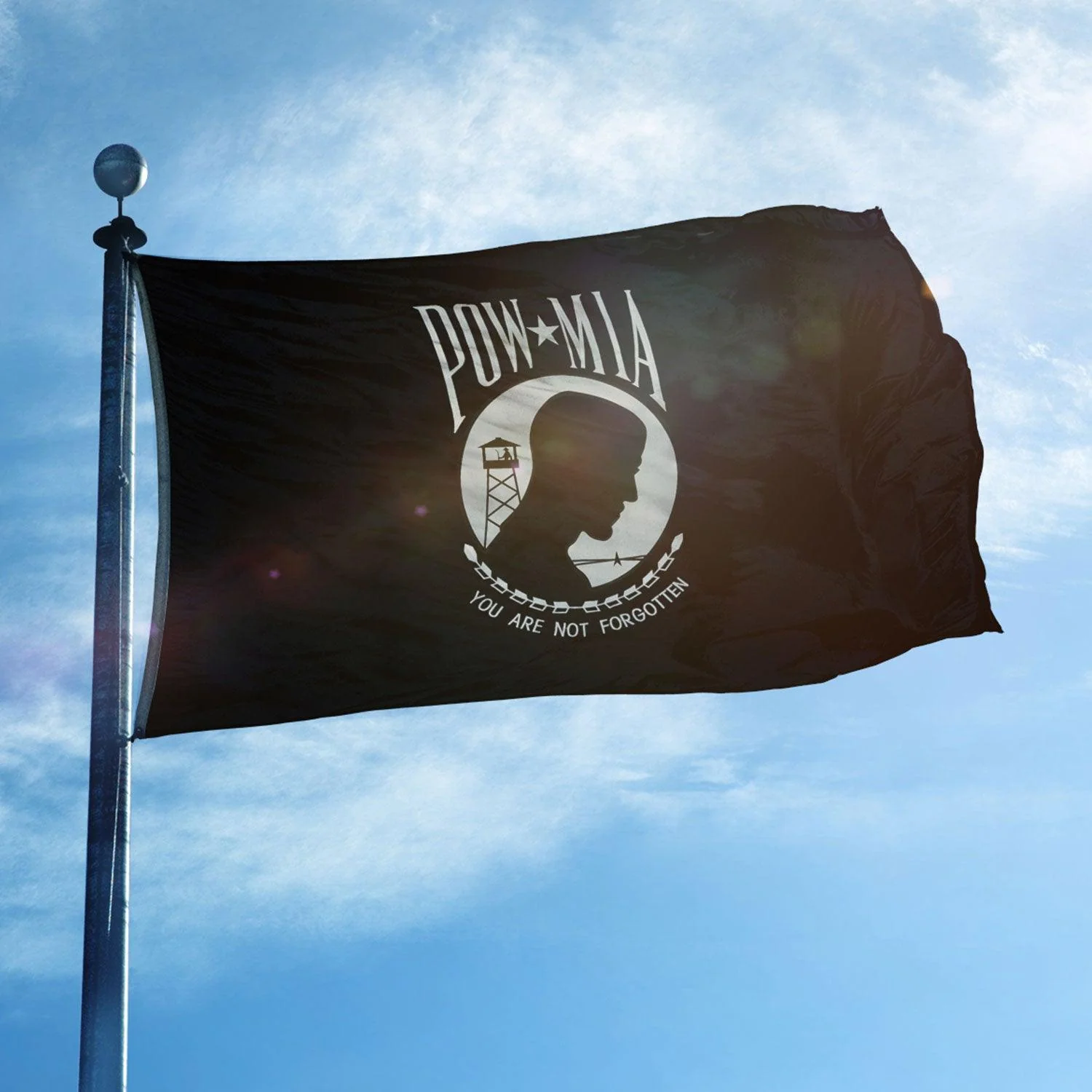 POW MIA Flag (3x5 foot) Double-sided Embroidered - Image 7