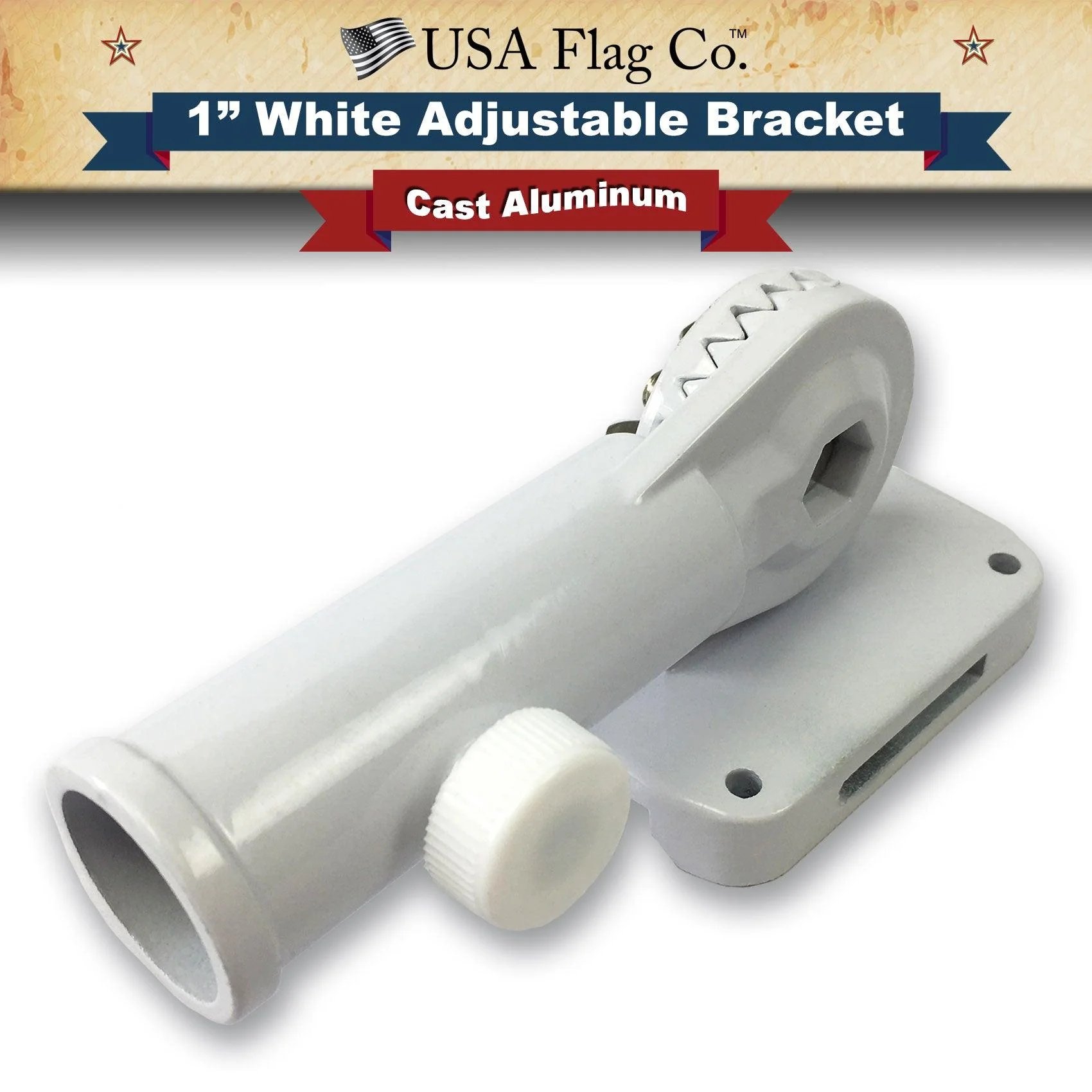 FREEDOM™ 13-Postion Aluminum Flag Pole Bracket - Vivid White (1-inch Diameter) - Image 5