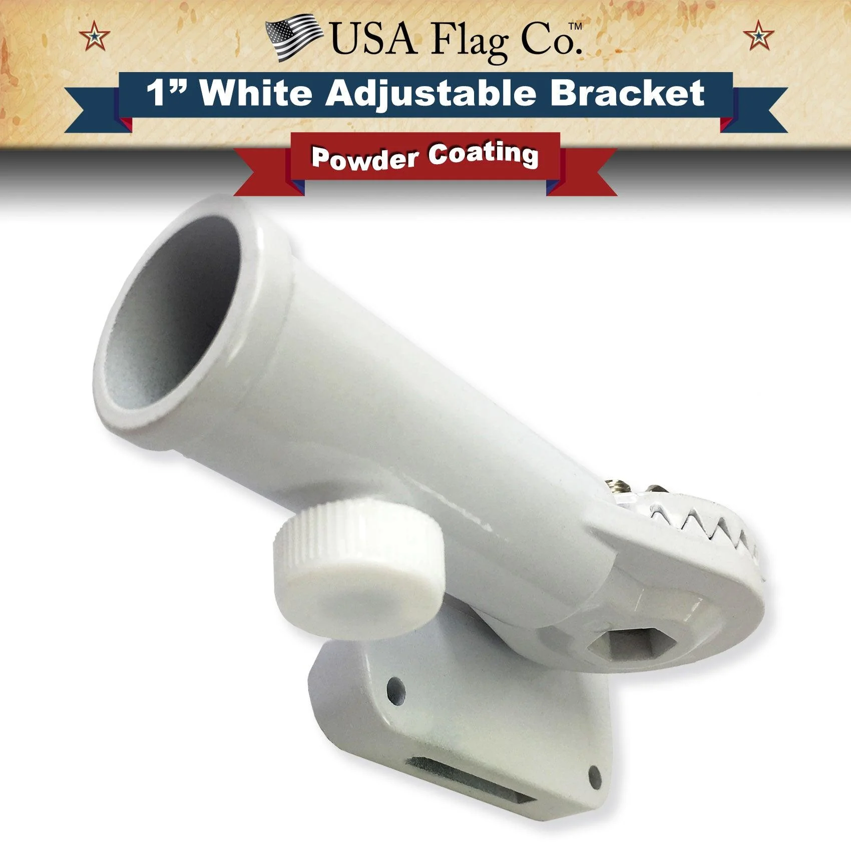 FREEDOM™ 13-Postion Aluminum Flag Pole Bracket - Vivid White (1-inch Diameter) - Image 6