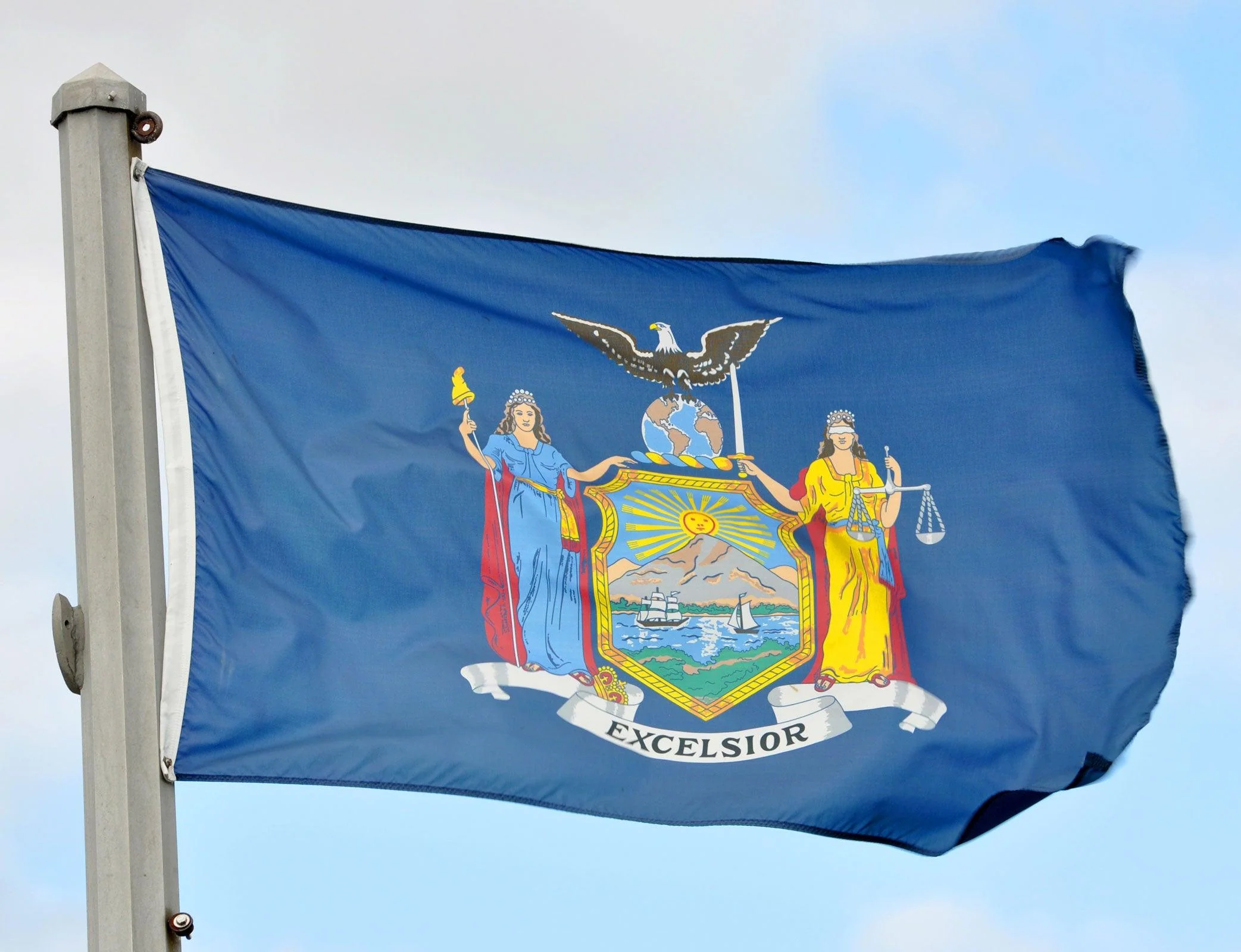 New York State Flag Made in USA – Heavy Duty Nylon - Image 3
