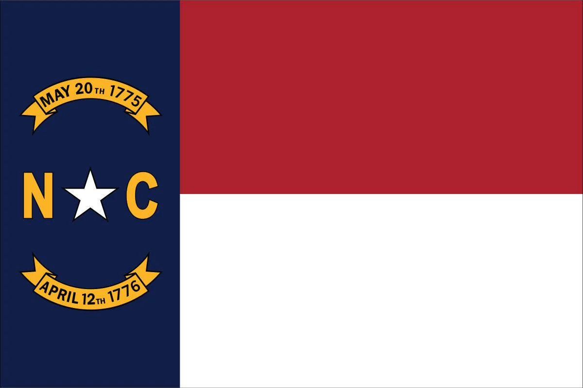 North Carolina State Flag Made in USA – Heavy Duty Nylon - Image 2