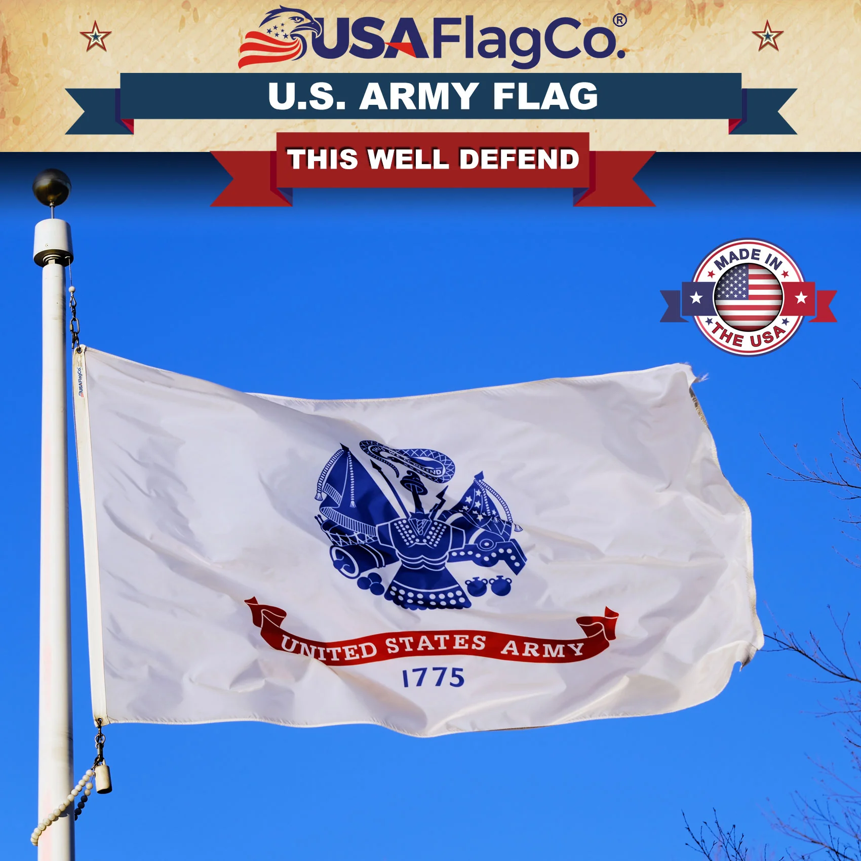 Official US Army Flag Made in USA - Image 7