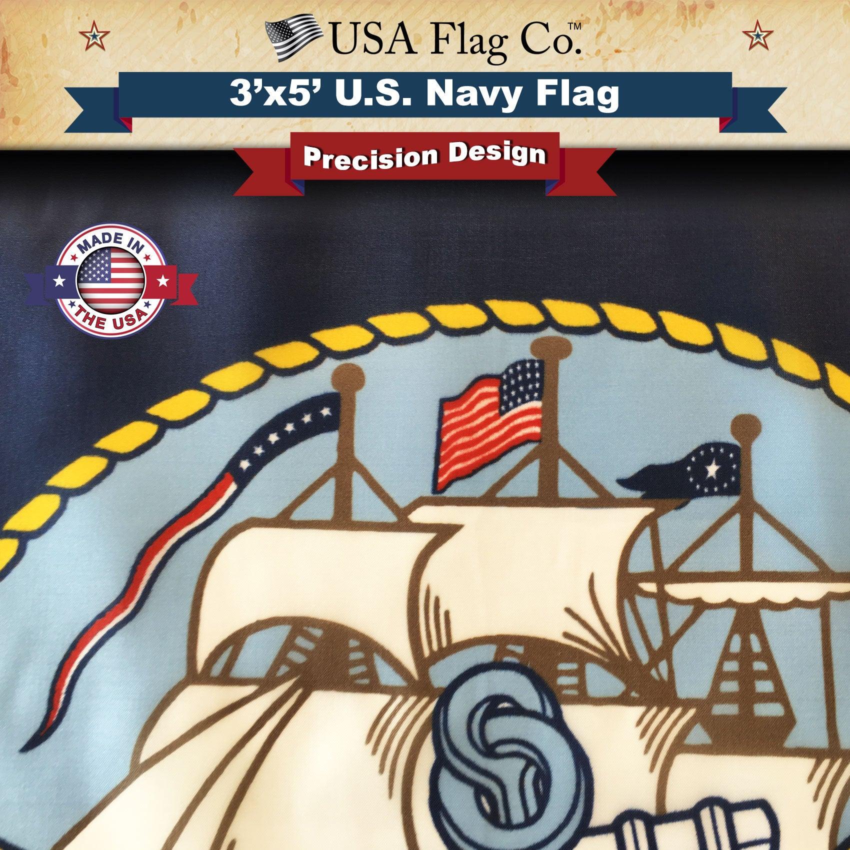 Official US Navy Flag Made in USA - Image 3