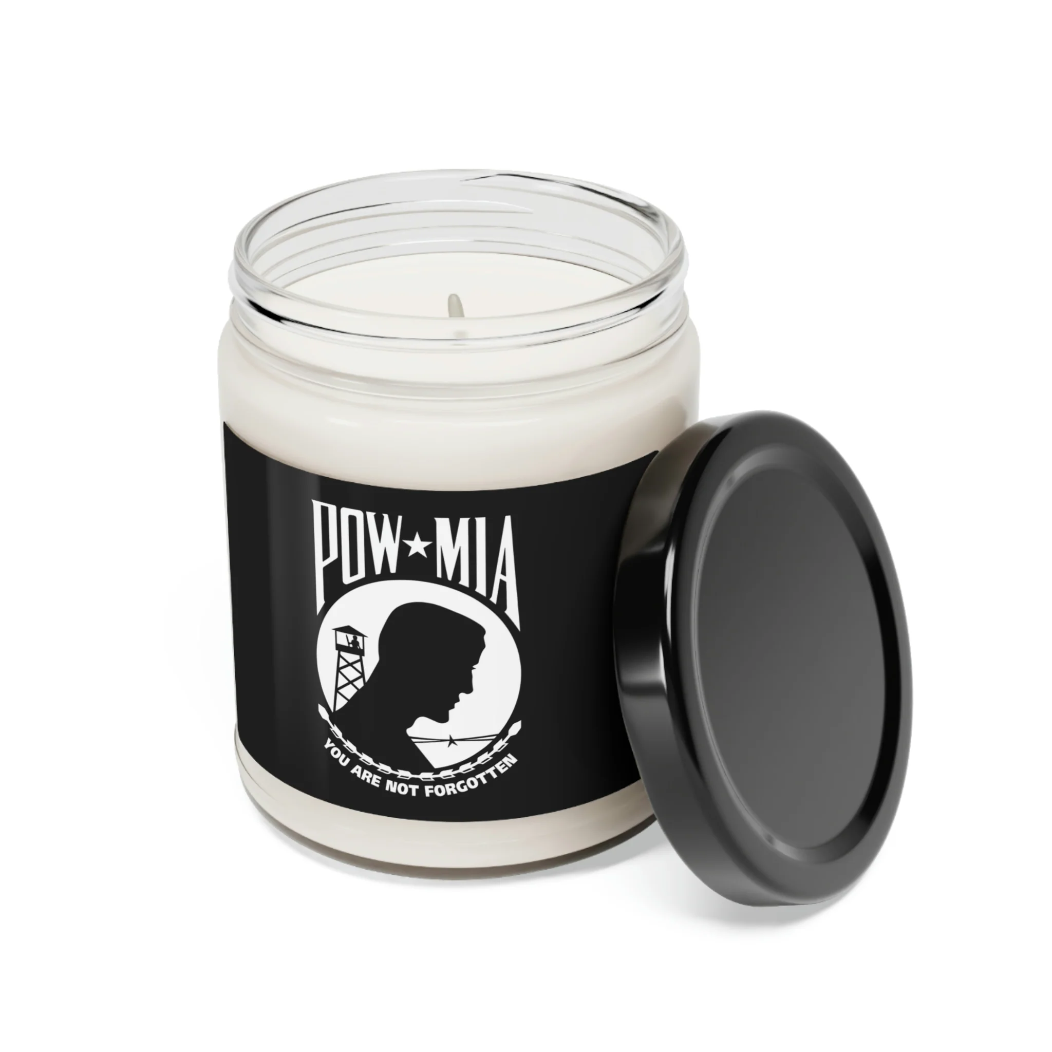 POW-MIA Flag Scented Soy Candle, 9oz - Image 2