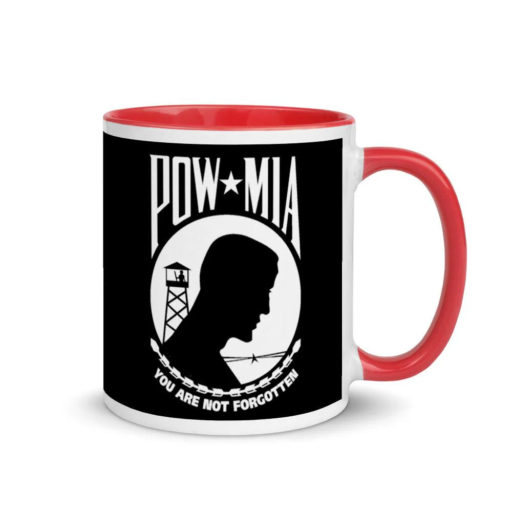 POW MIA Mug - 11 oz. Black Mug - Image 4