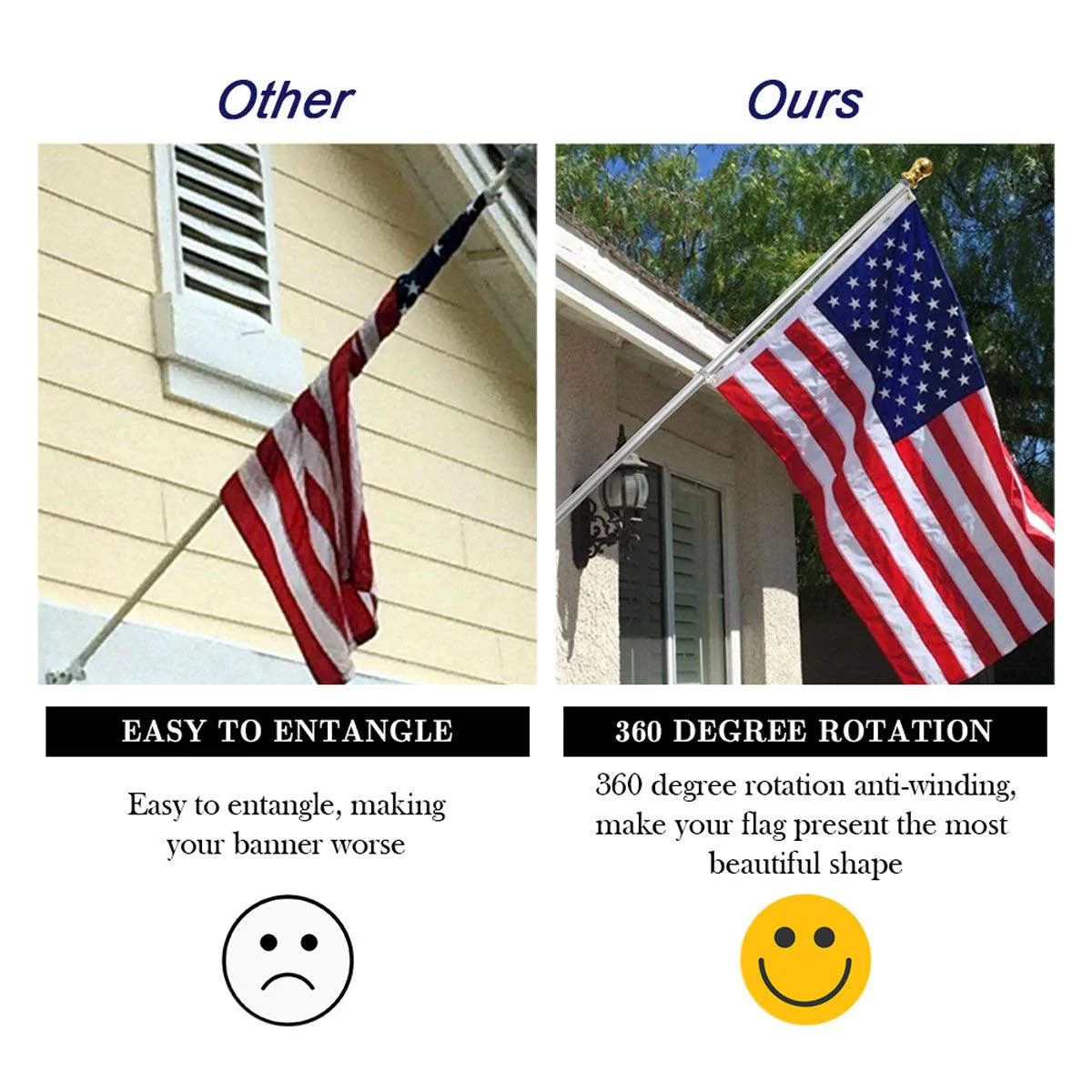 Silver Flag Pole (6ft, 1-inch Diameter) - Image 5