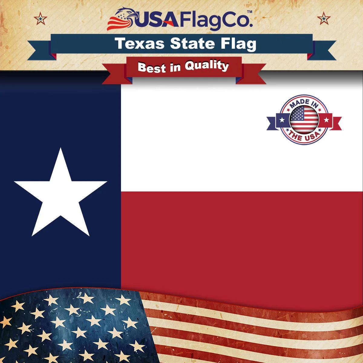 Texas State Flag Made in USA – Lone Star Nylon or Polyester