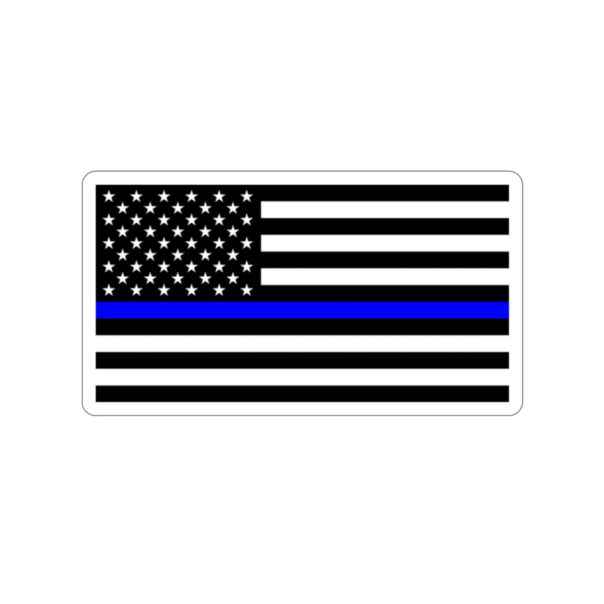 Thin Blue Line Flag Decal (indoor and outdoor use) - Image 4
