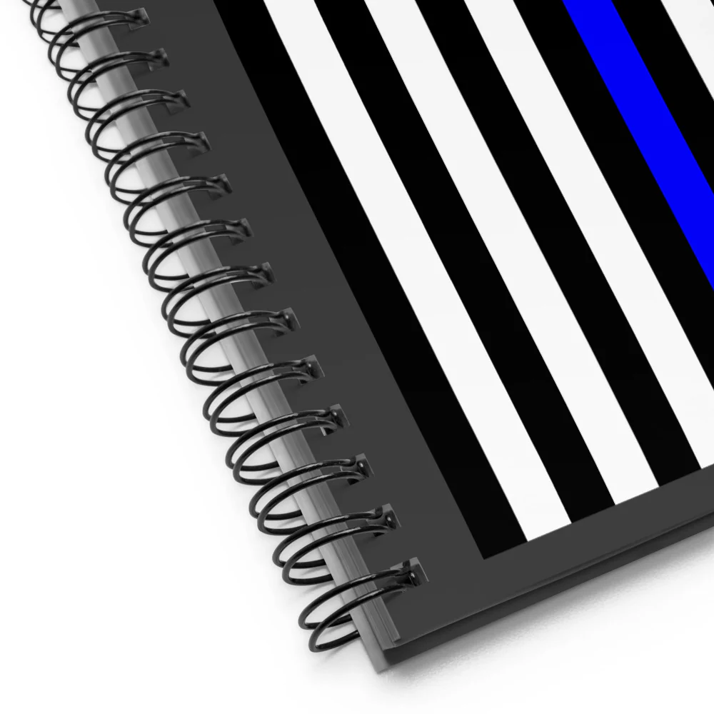Thin Blue Line Flag Spiral Notebook - Image 6